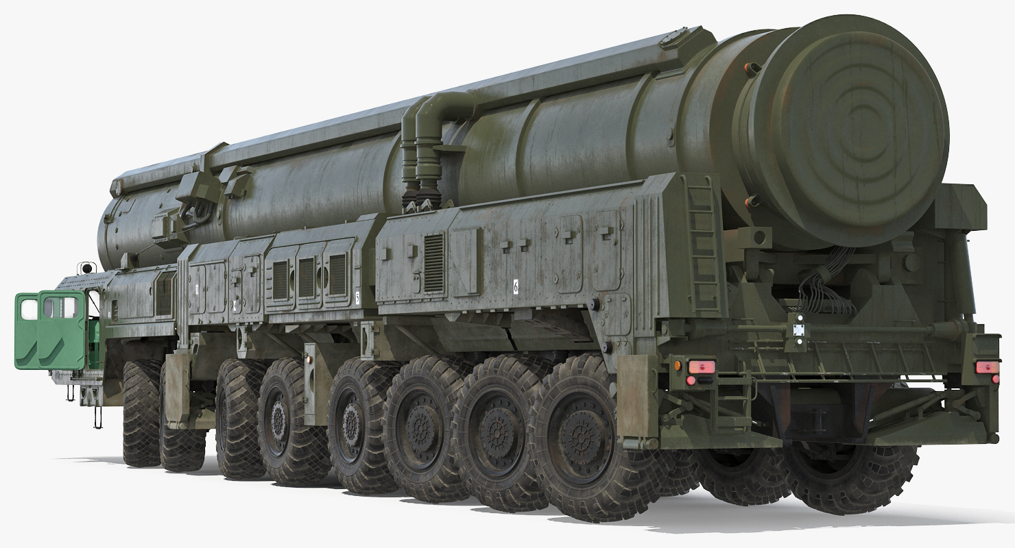 3D RT 2PM Topol Mobile Intercontinental Ballistic Missile Rigged