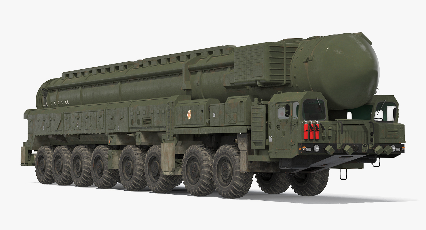 3D RT 2PM Topol Mobile Intercontinental Ballistic Missile Rigged