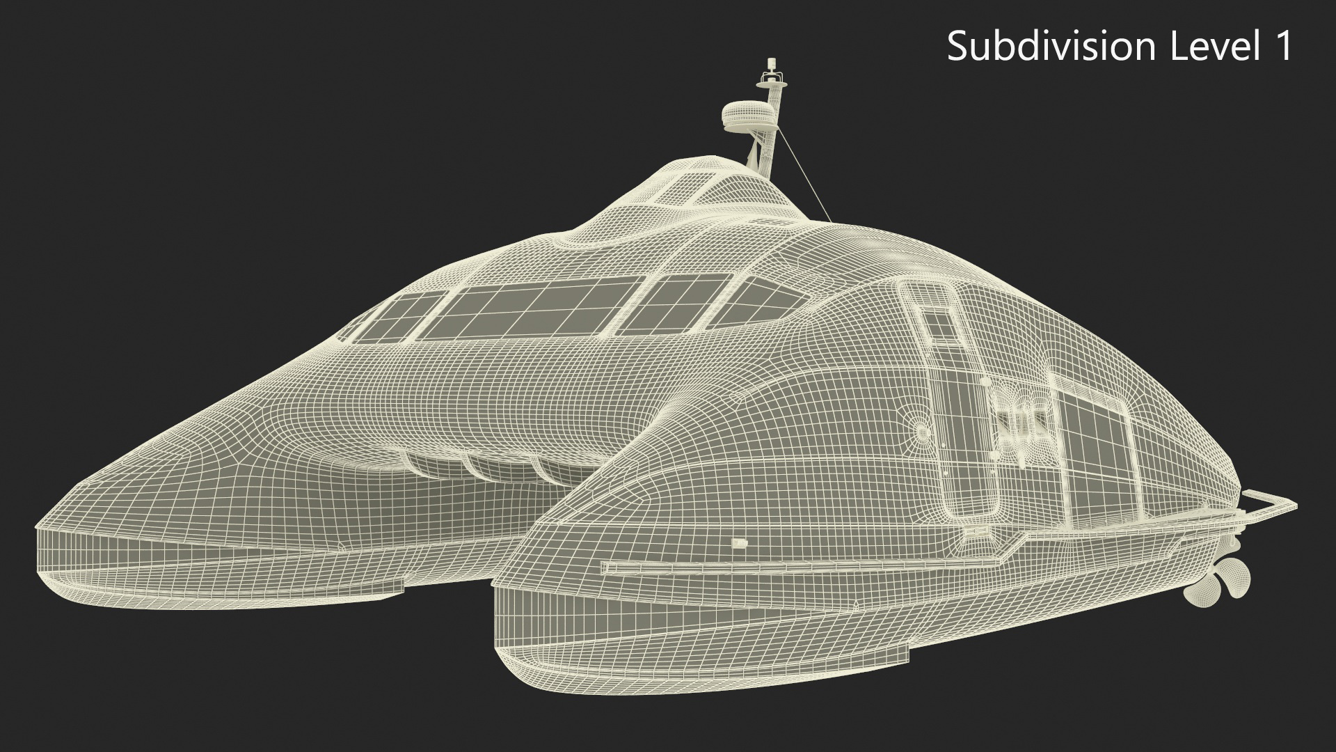 Luxury Catamaran Ferry 3D