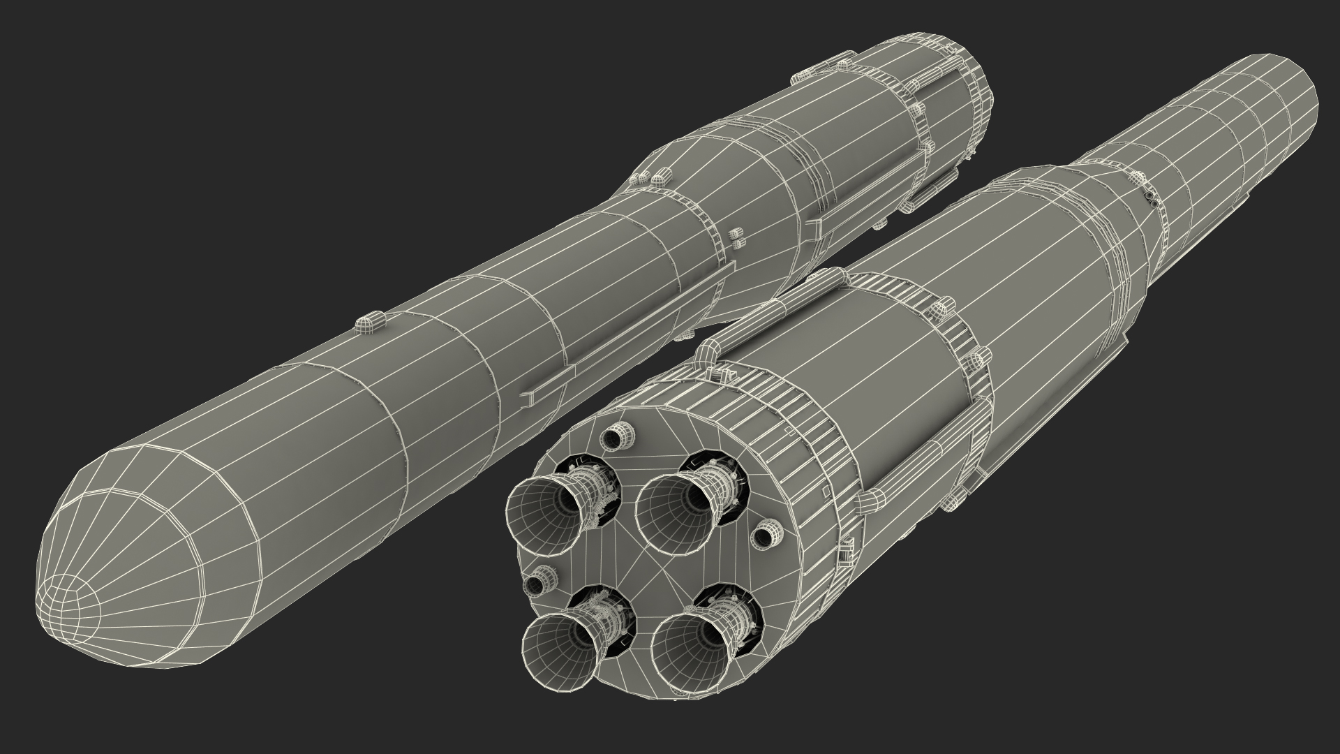 South Korean Rocket KSLV II Nuri 3D