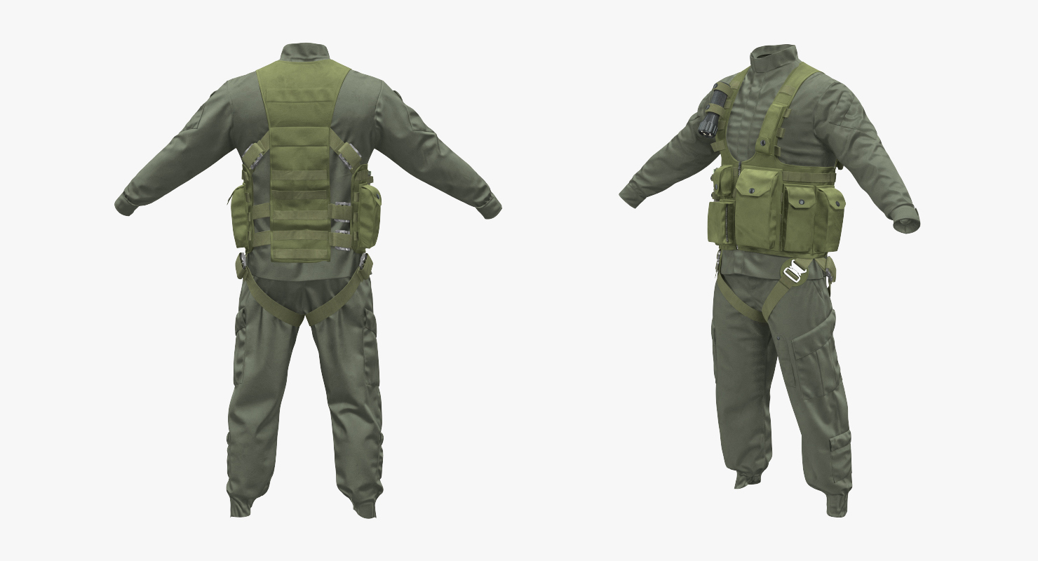 US Helicopter Pilot Uniform 3 3D model