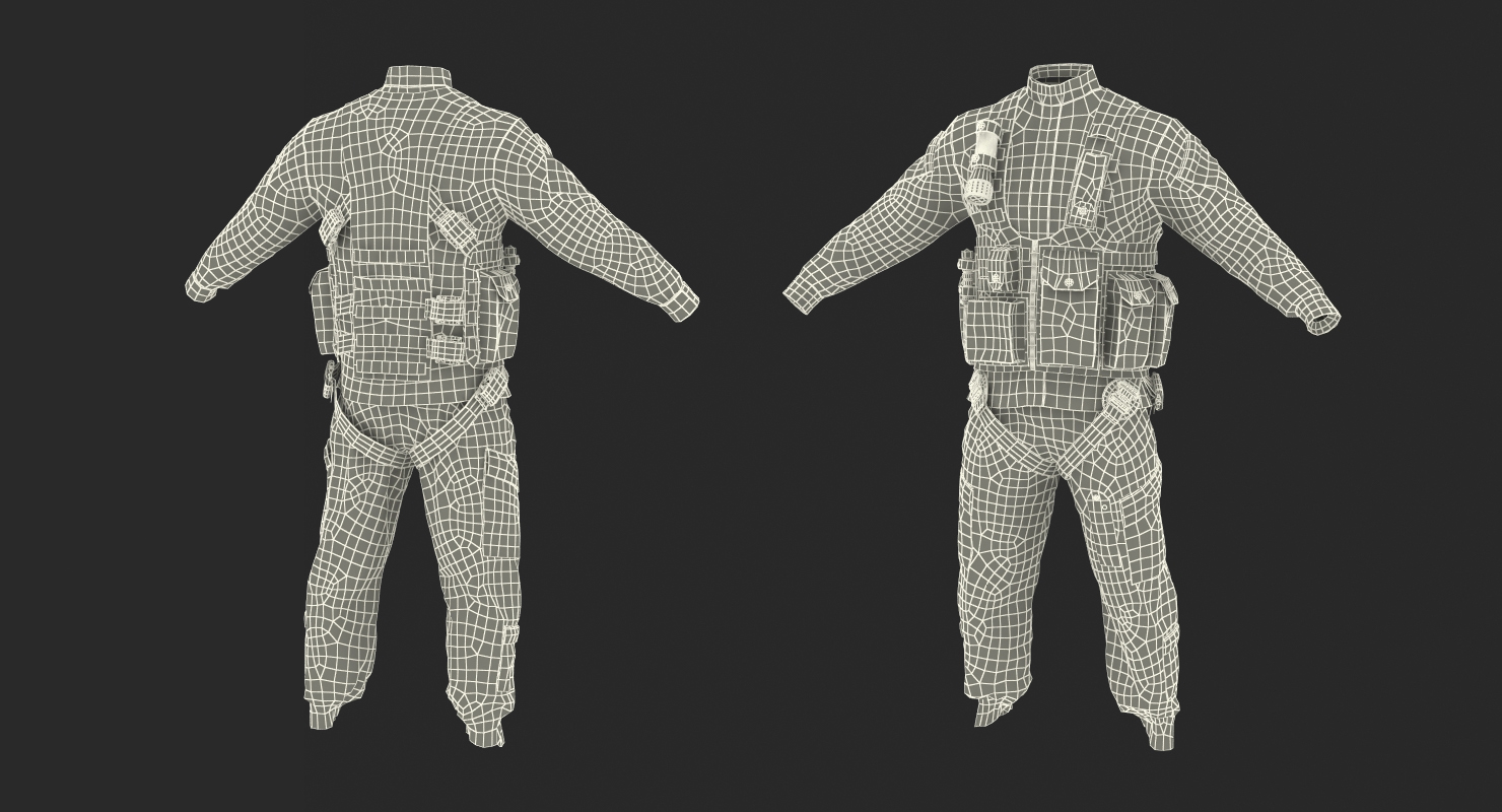 US Helicopter Pilot Uniform 3 3D model