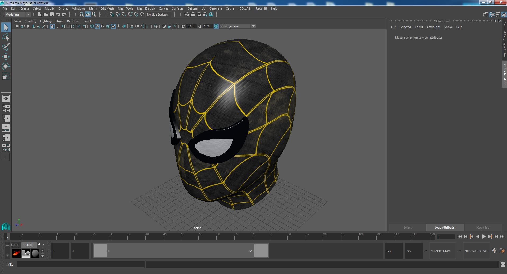 Spiderman Black Suit Helmet 3D