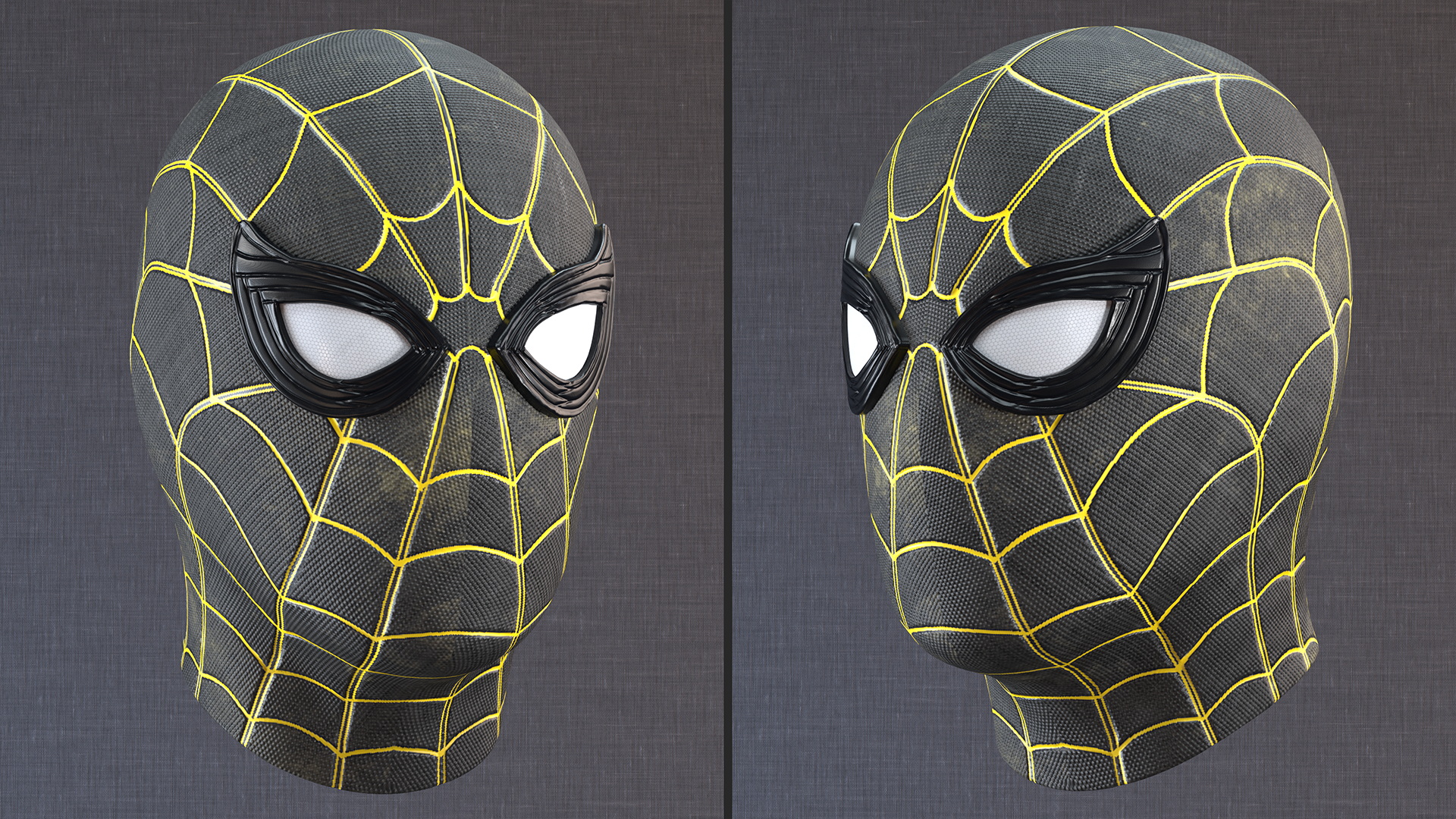 Spiderman Black Suit Helmet 3D