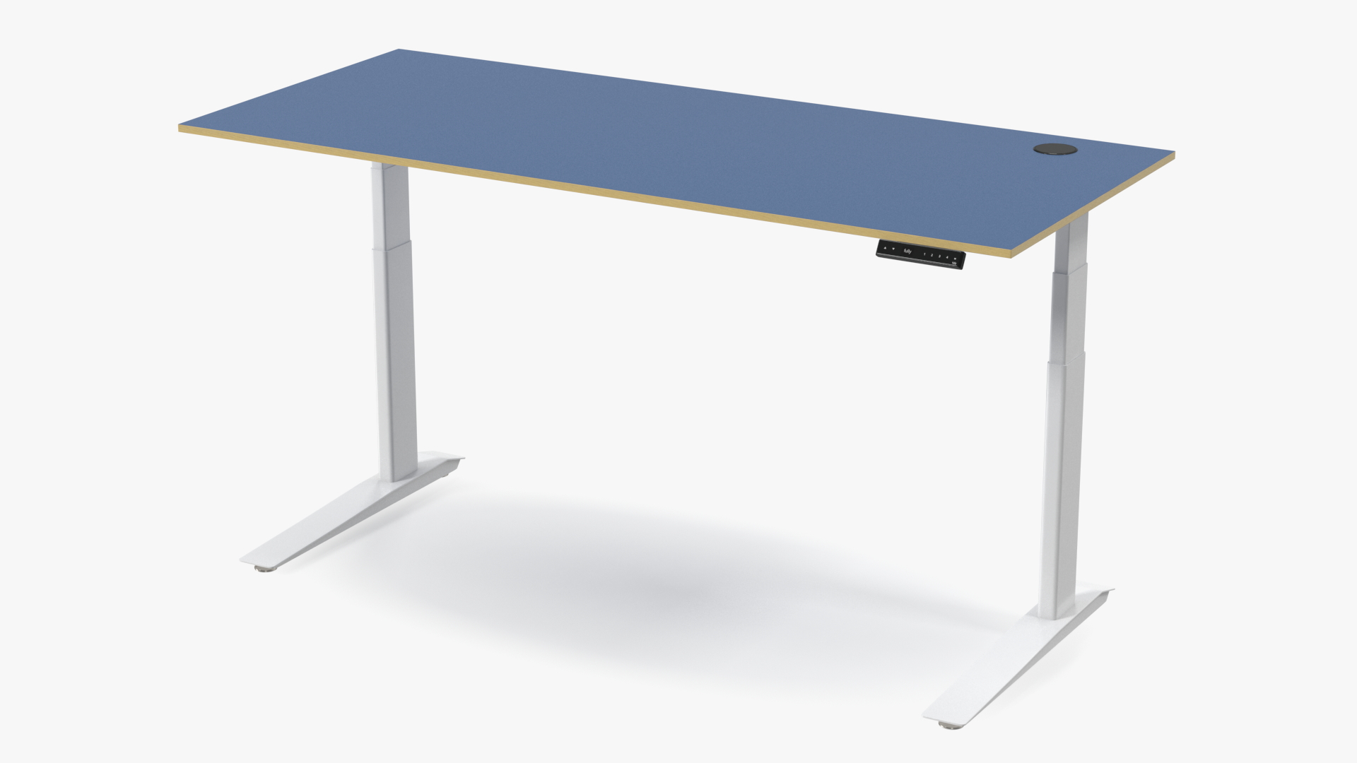 3D model Blue Standing Desk Workstation