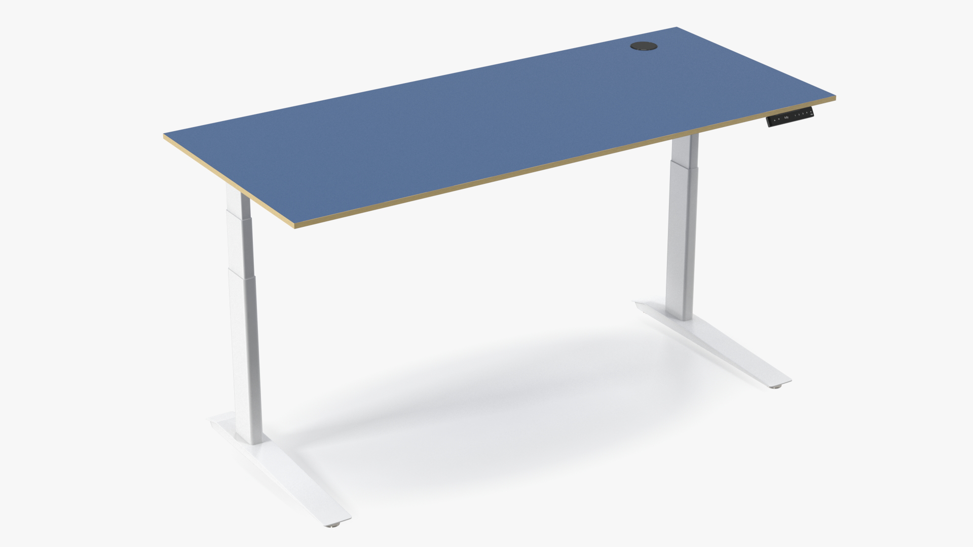 3D model Blue Standing Desk Workstation