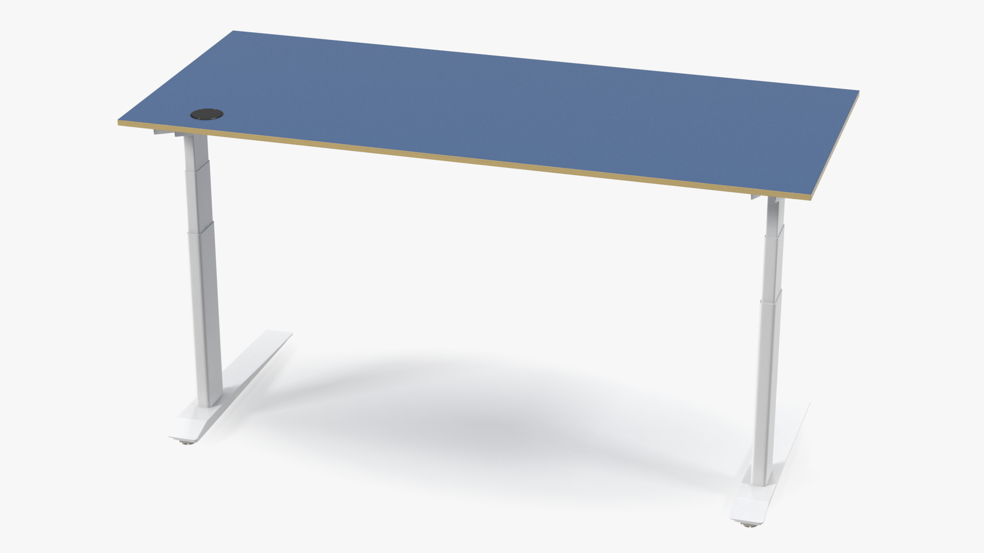 3D model Blue Standing Desk Workstation