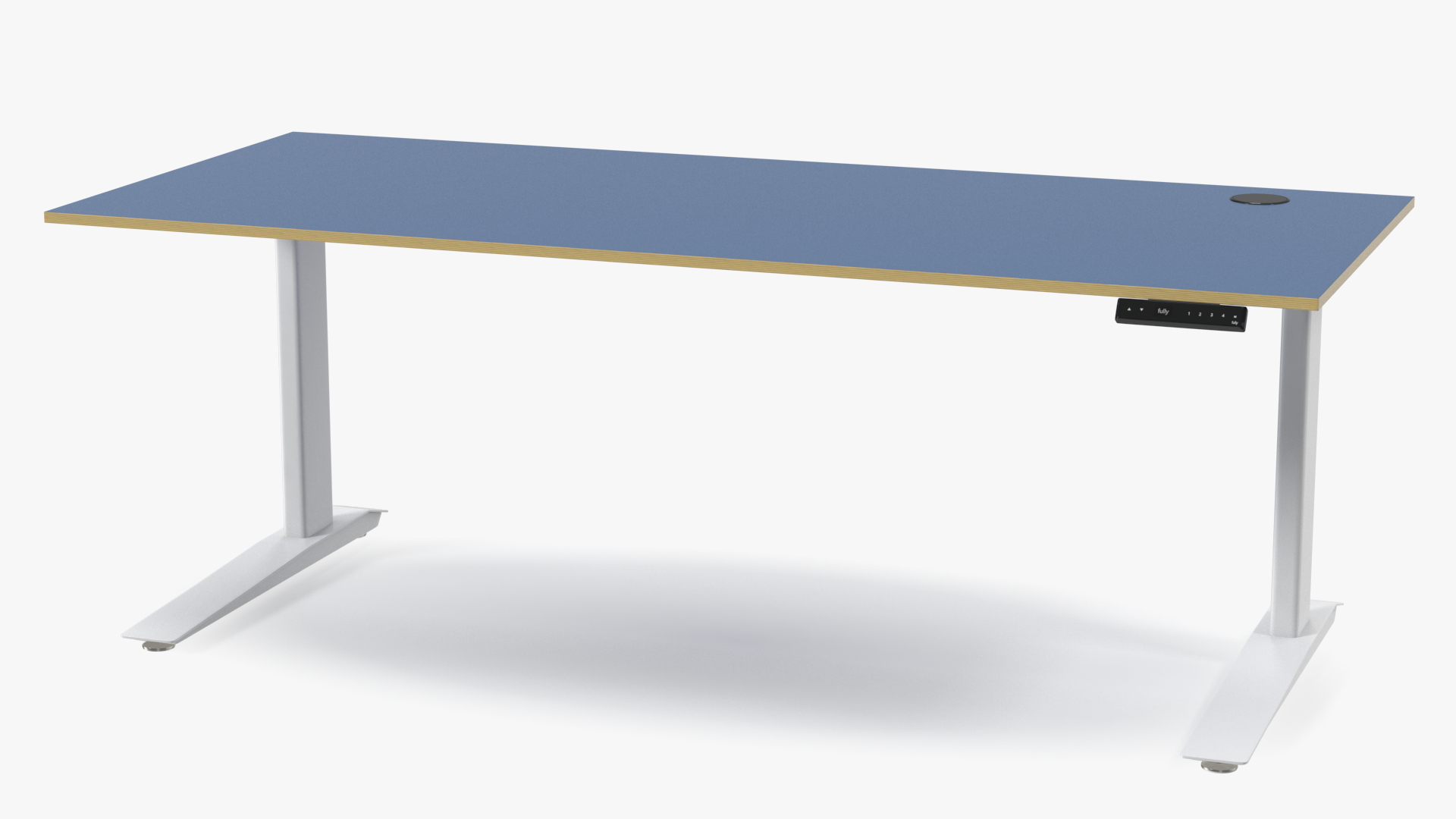 3D model Blue Standing Desk Workstation