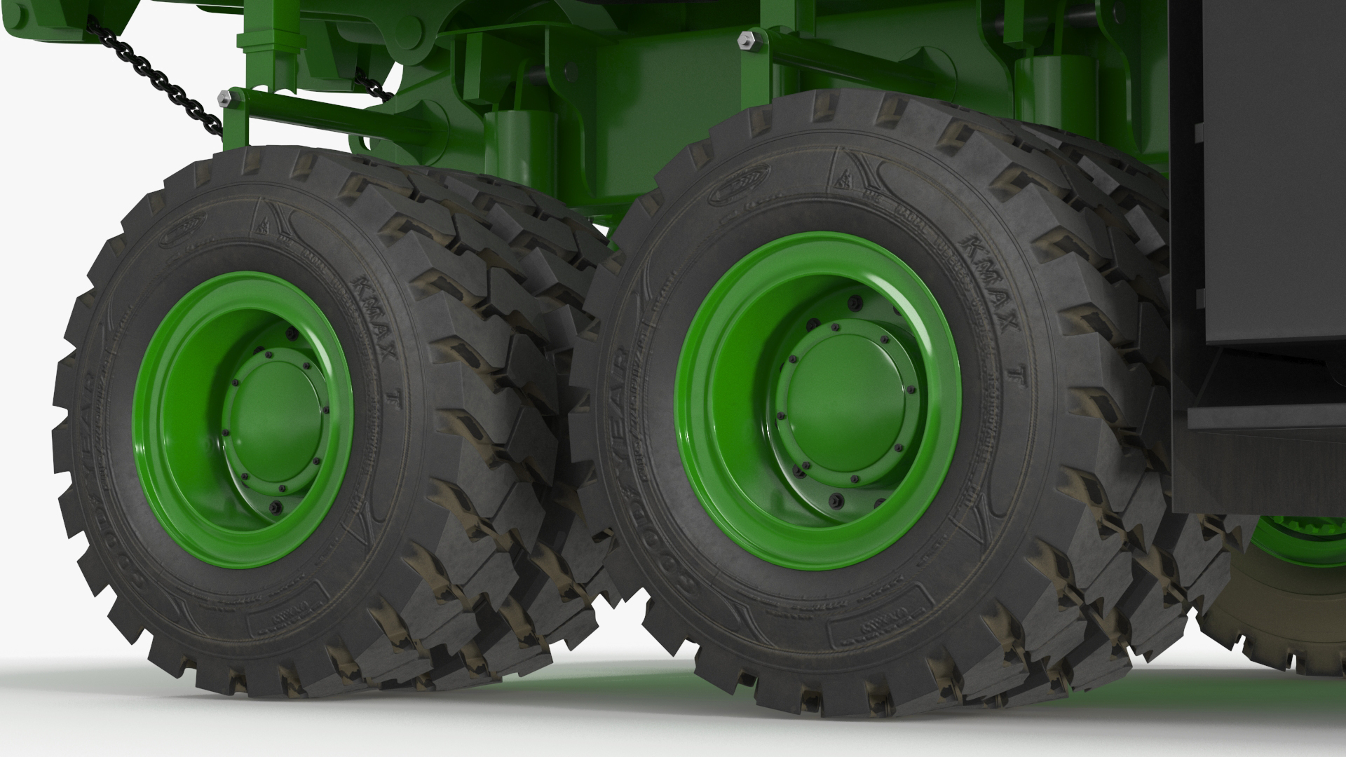 Electric Autonomous Mining Truck Green Rigged for Maya 3D model