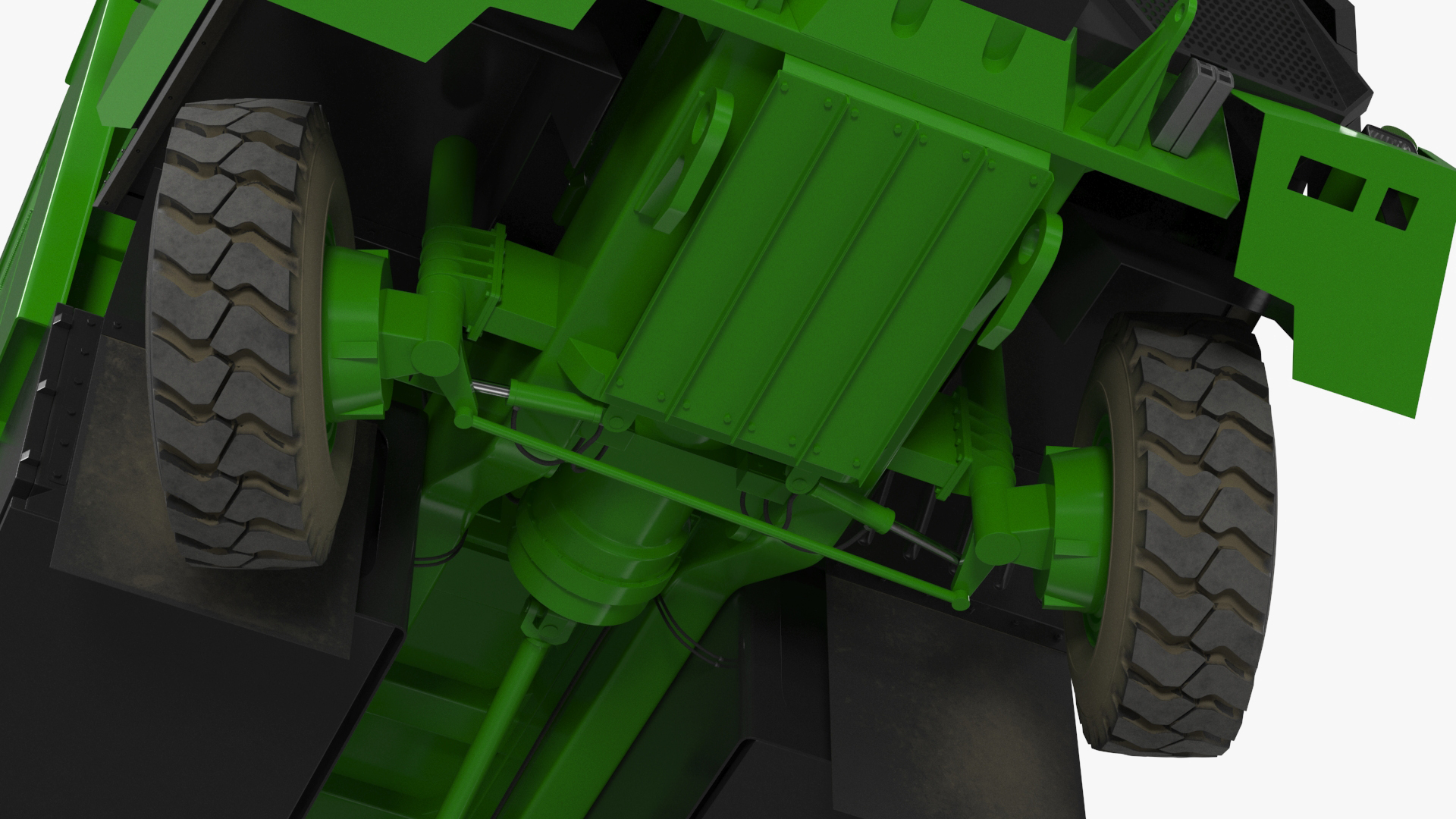 Electric Autonomous Mining Truck Green Rigged for Maya 3D model