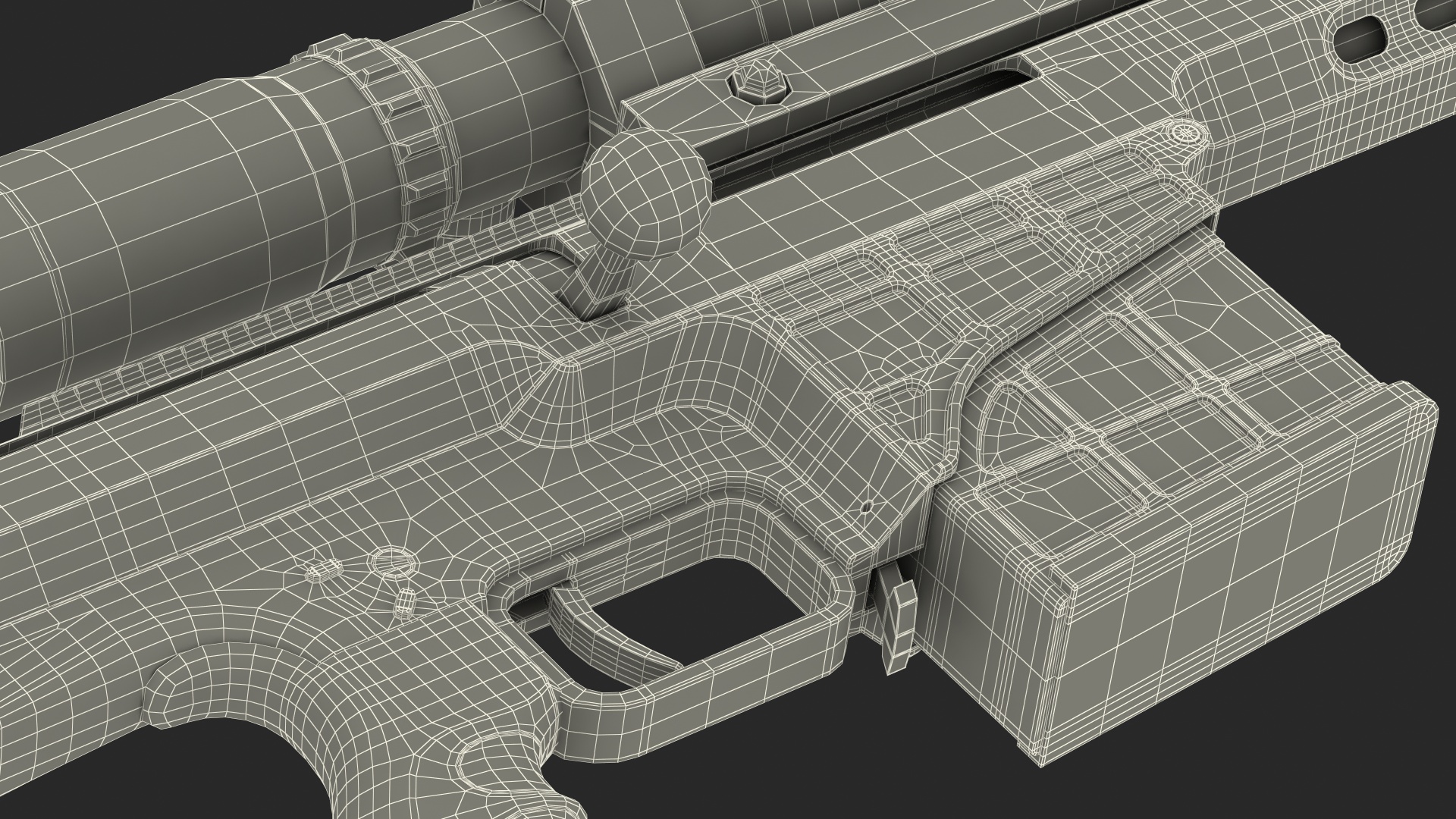 3D model Sniper Rifle Barrett M98B