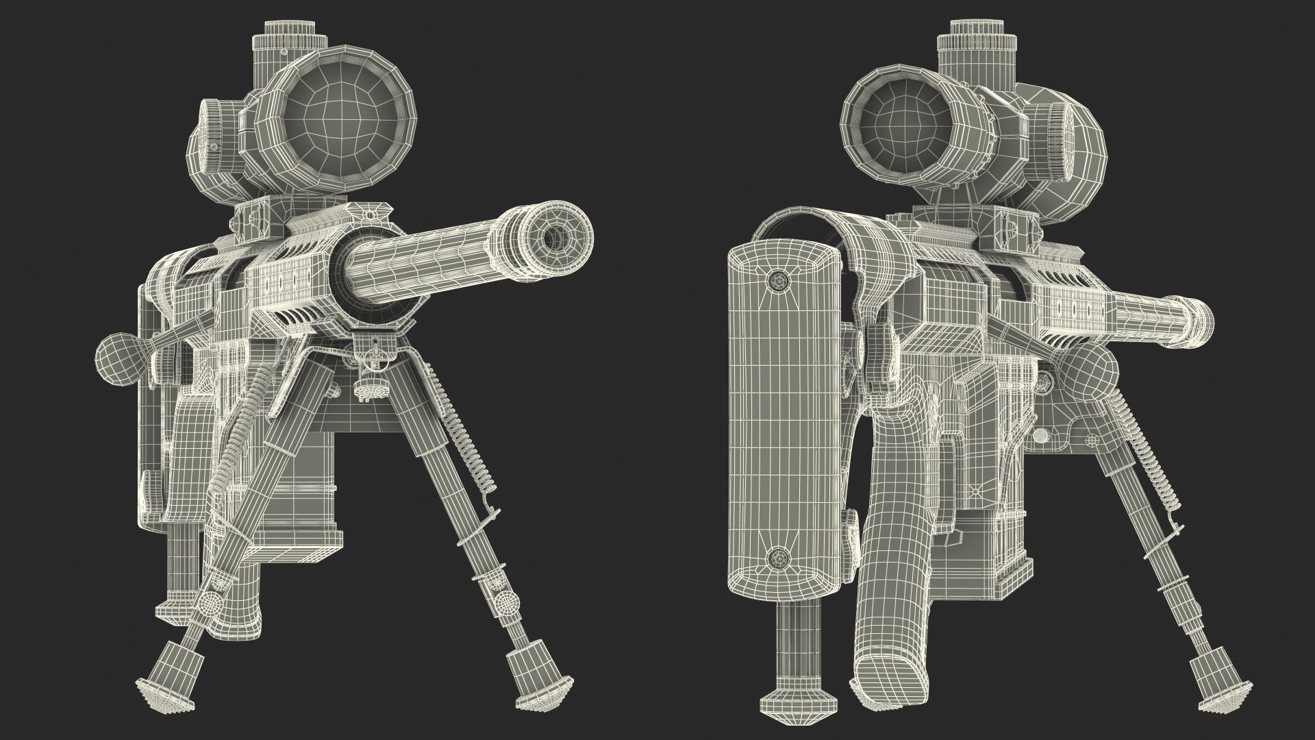 3D model Sniper Rifle Barrett M98B