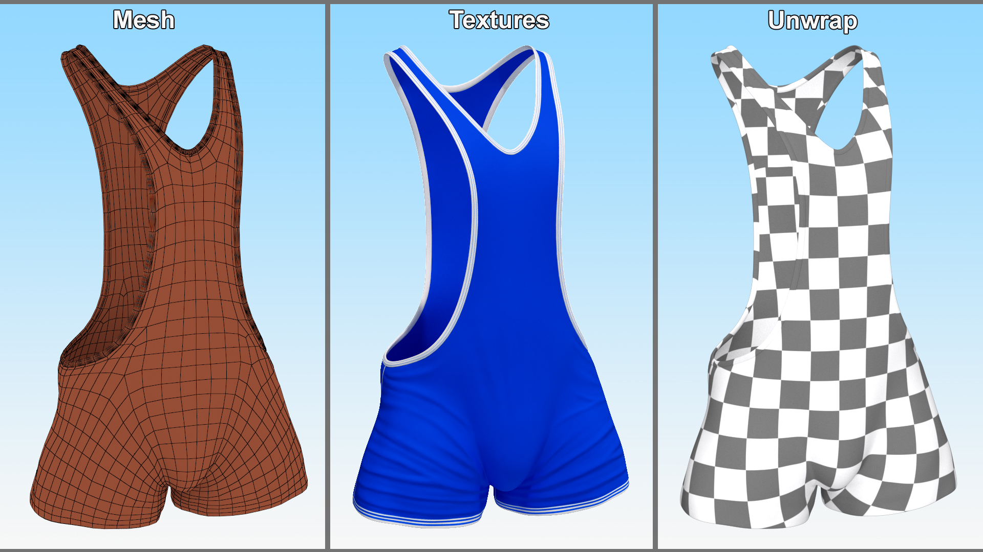 Wrestling Singlet 3D