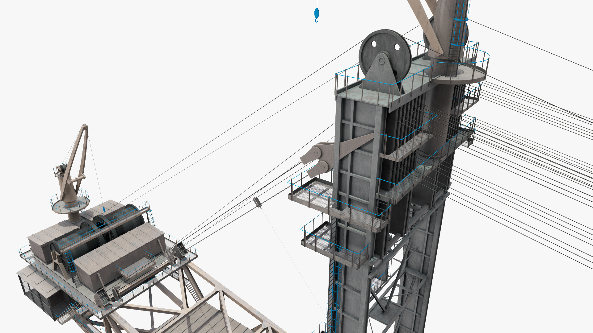 Mining Multi Bucket Wheel Excavator Rigged 3D