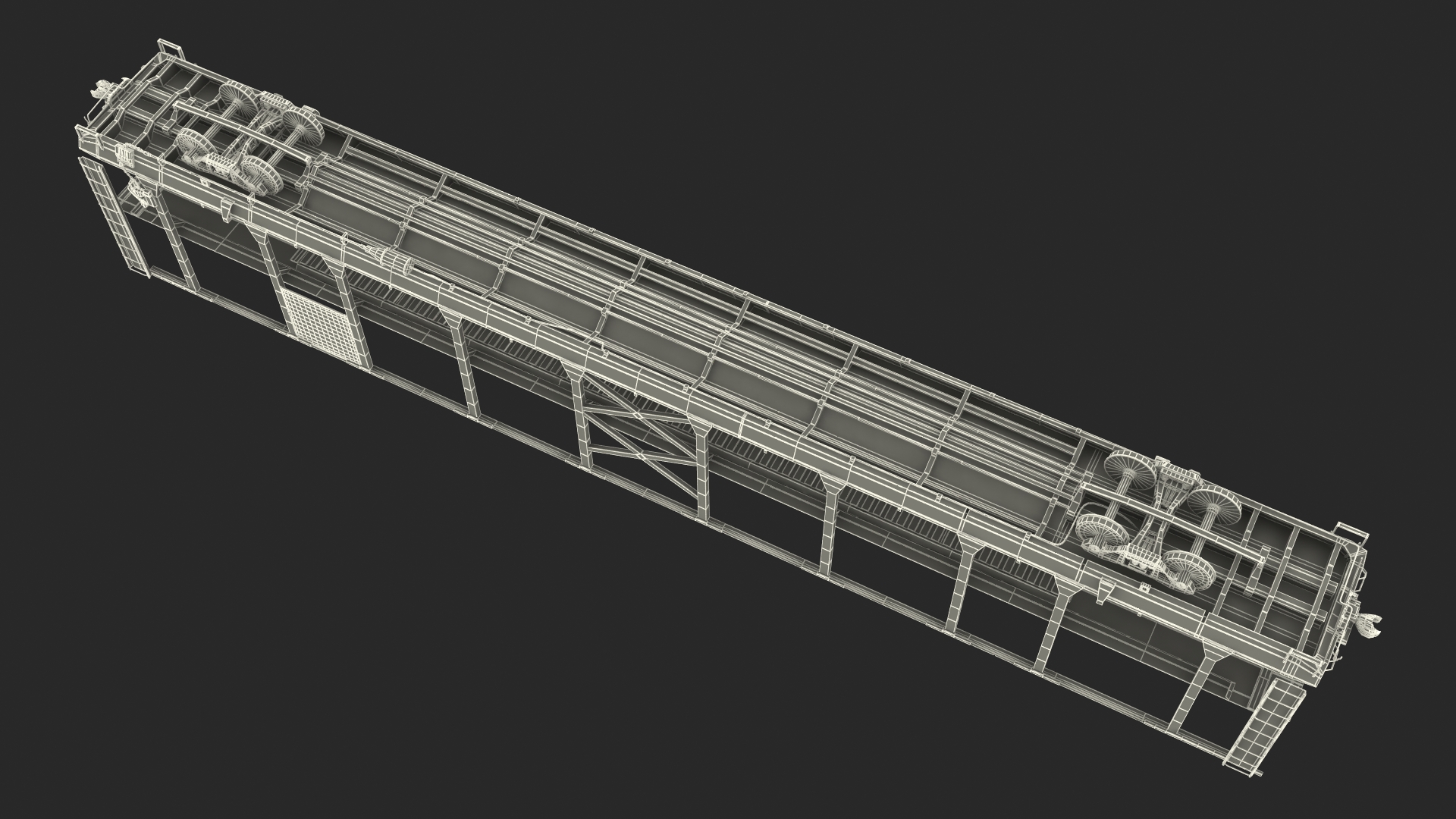 Generic Auto Rack Train Car 3D