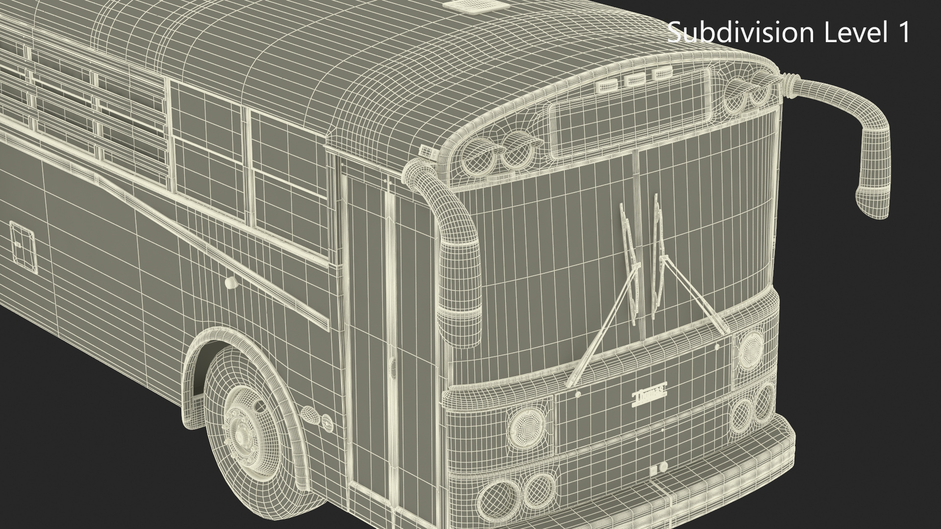 3D Prison Corrections Bus with Officer and Inmate