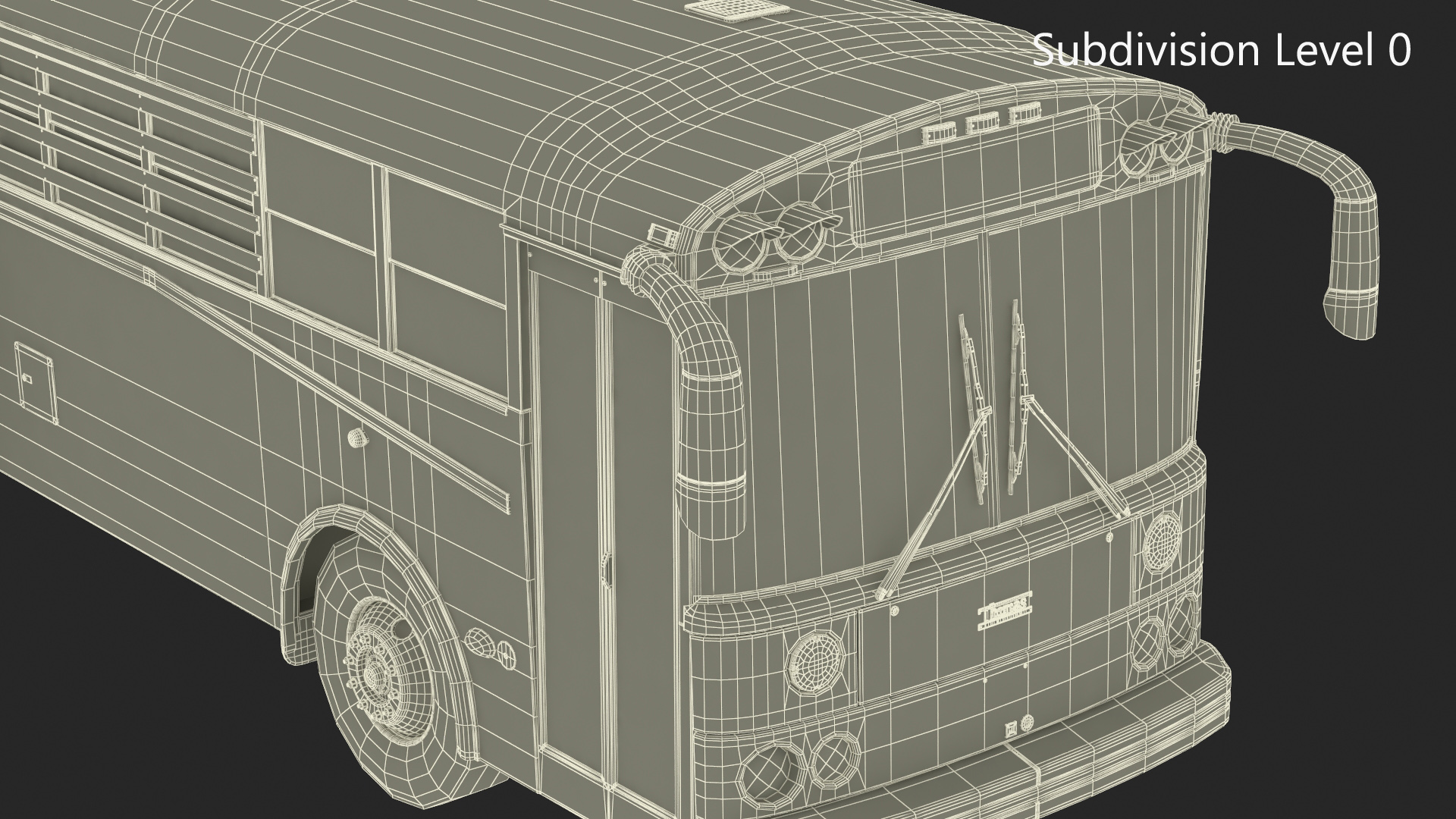 3D Prison Corrections Bus with Officer and Inmate