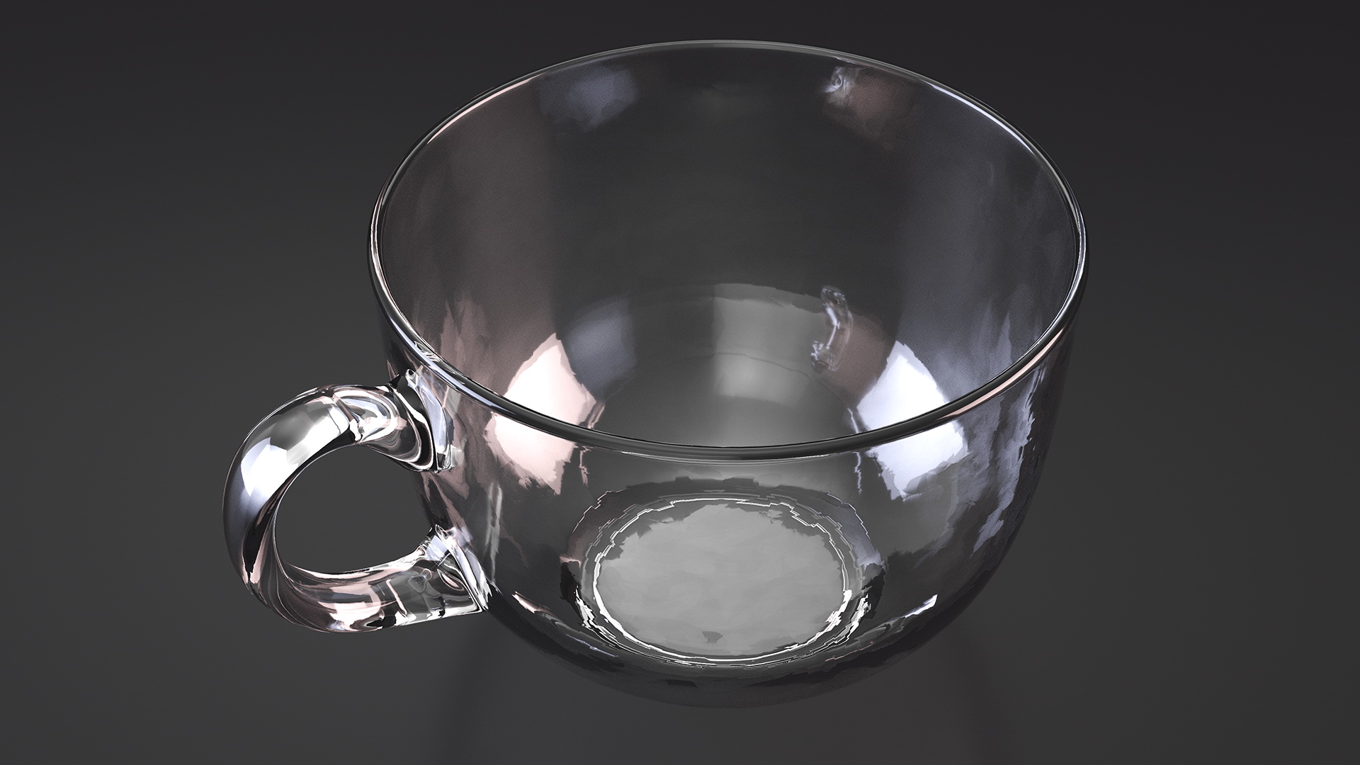 3D model Transparent Empty Tea Cup