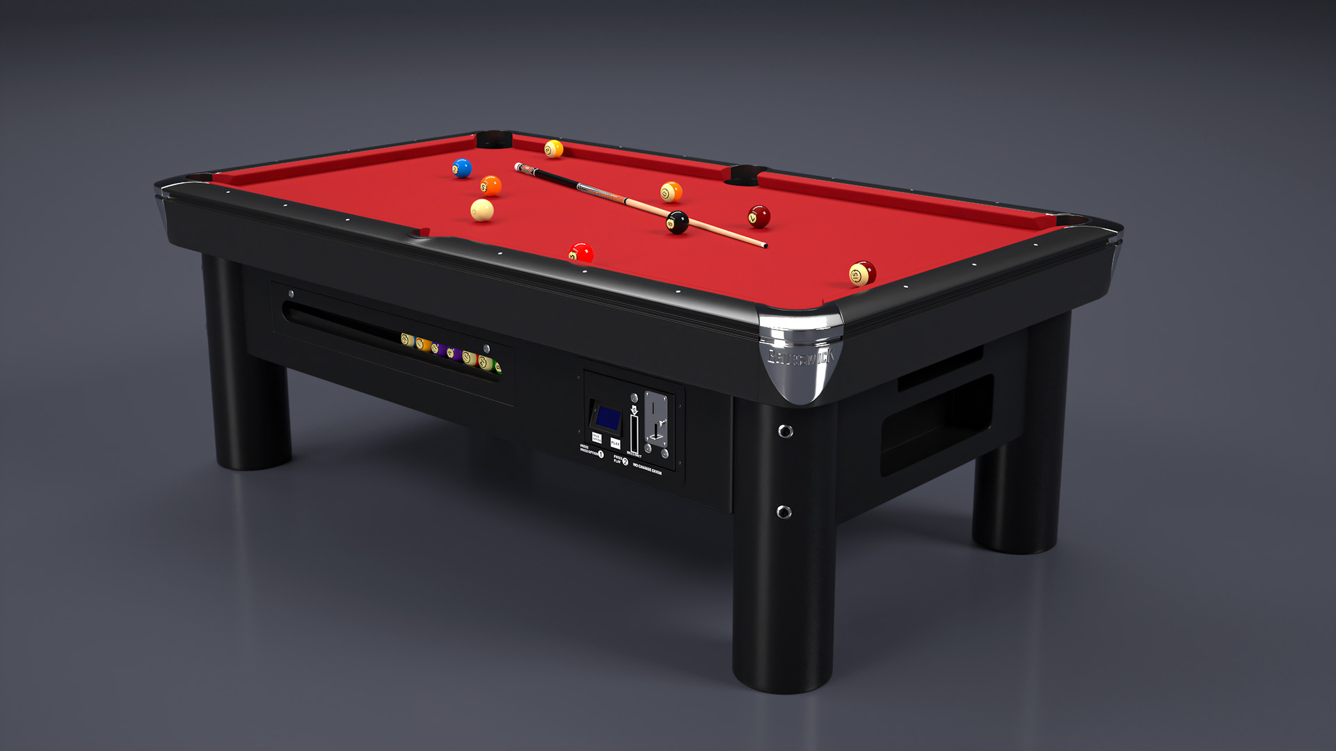 3D Public Pool Table Red