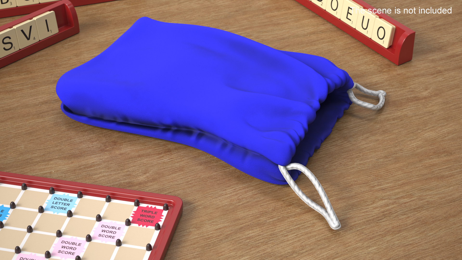 3D Blue Cloth Pouch