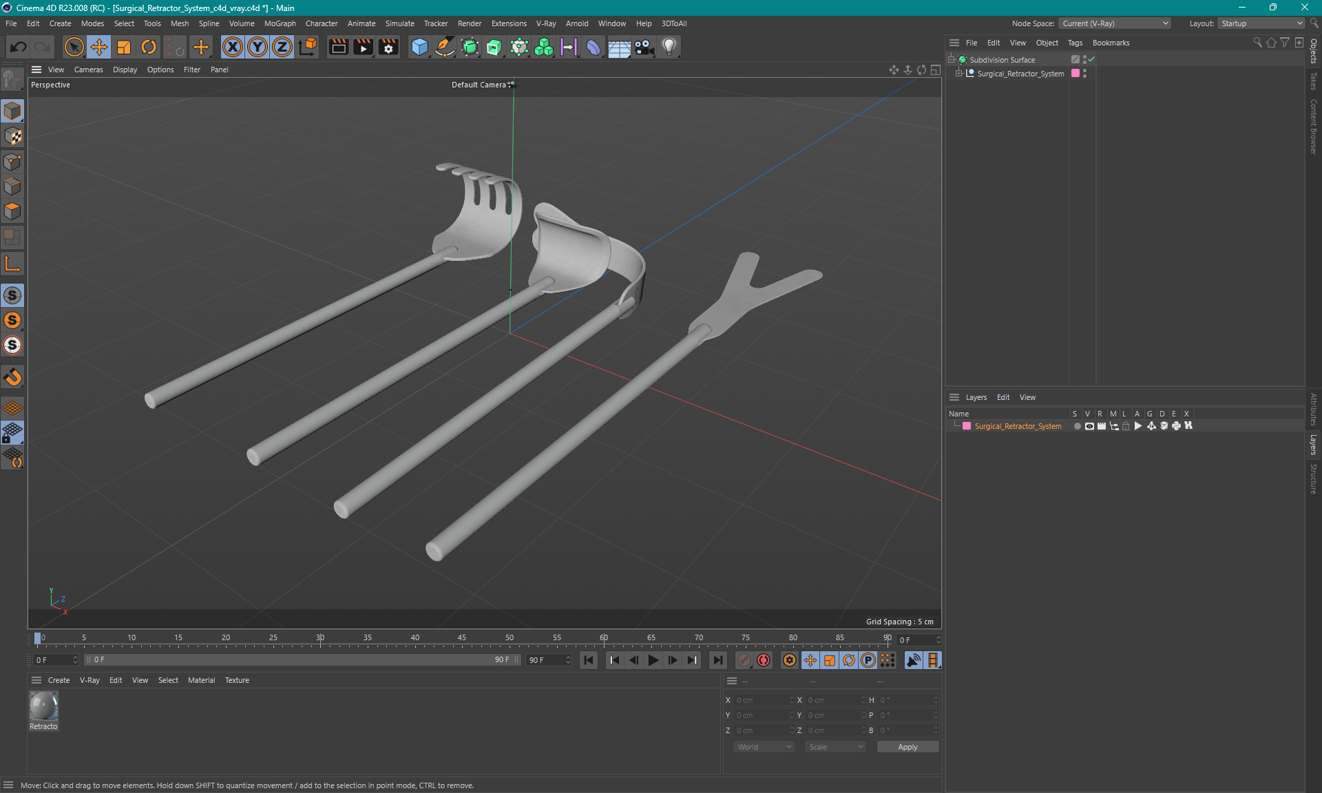 3D model Surgical Retractor System