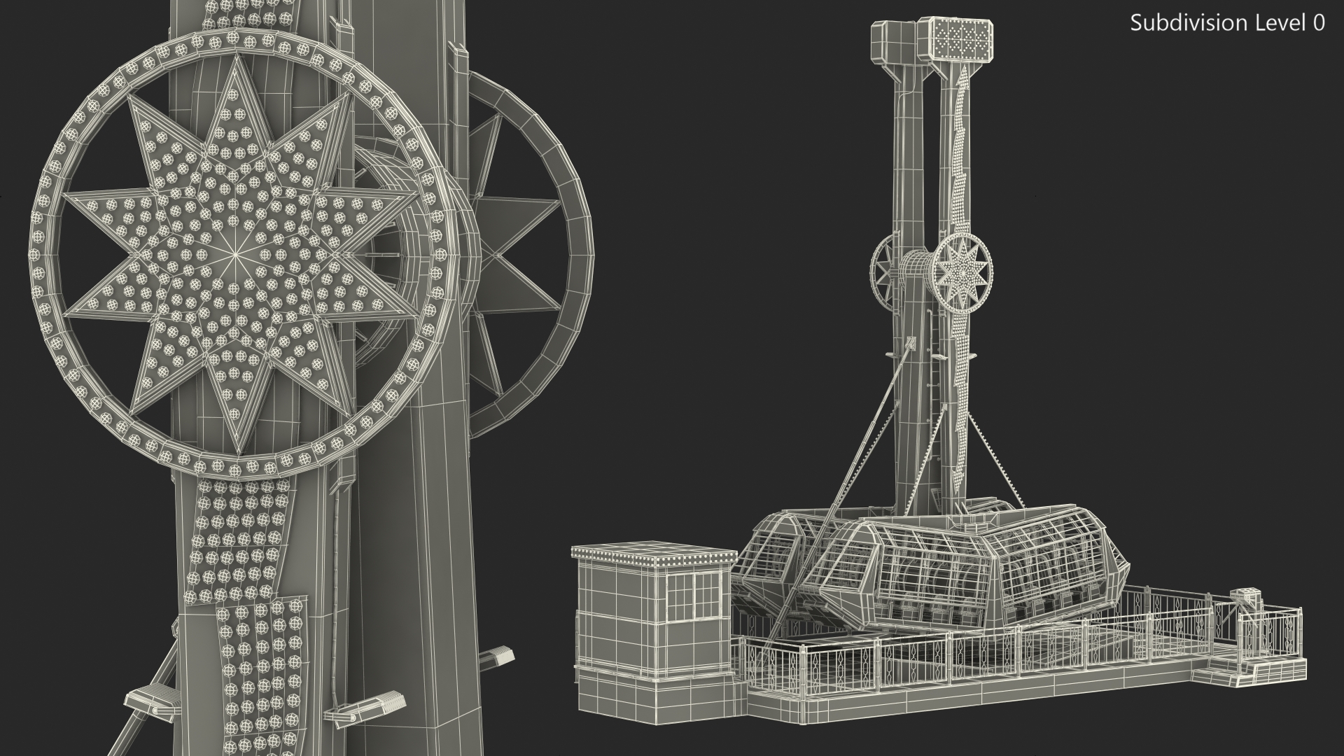 Ride Attraction OFF 3D model