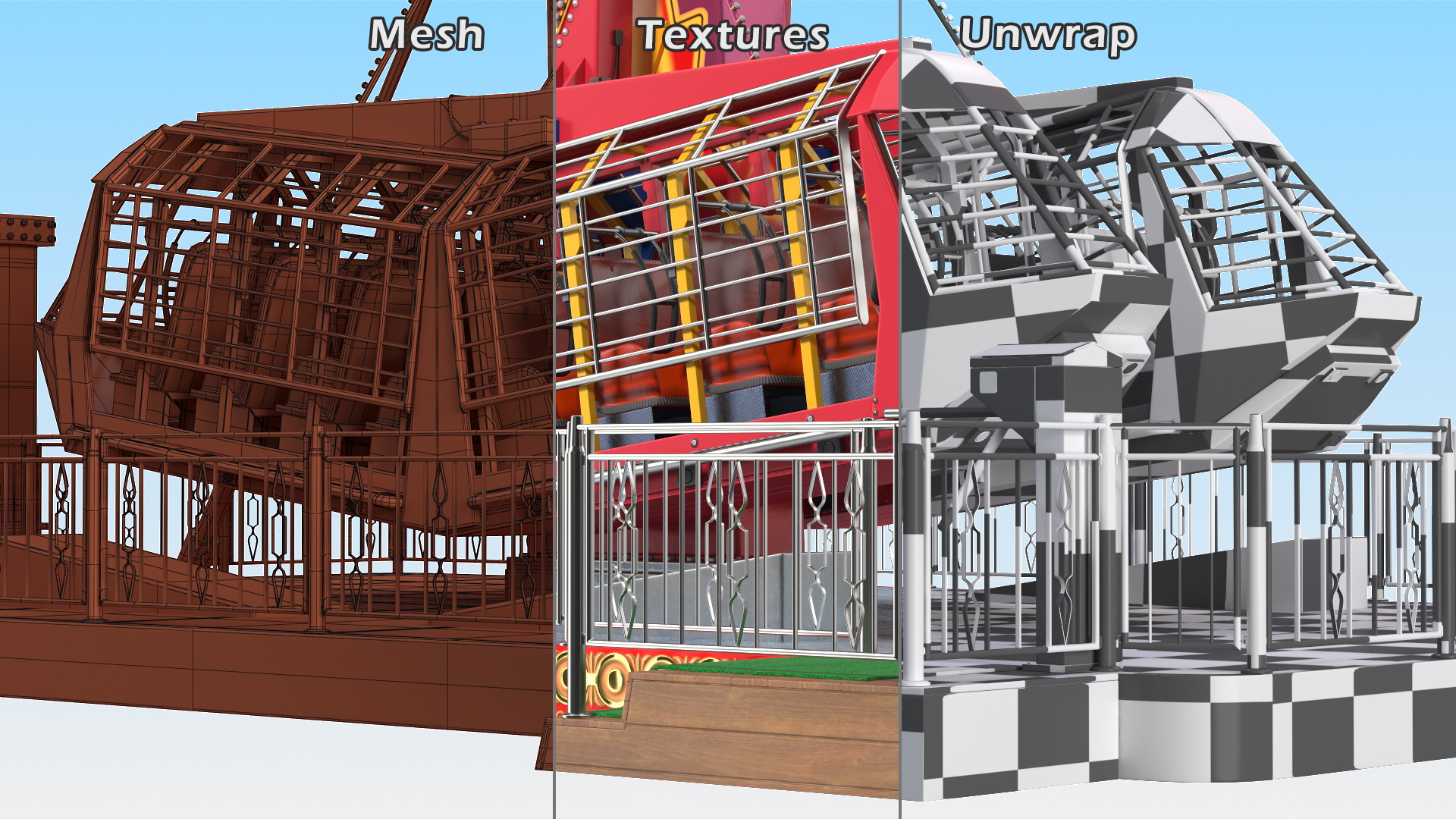 Ride Attraction OFF 3D model