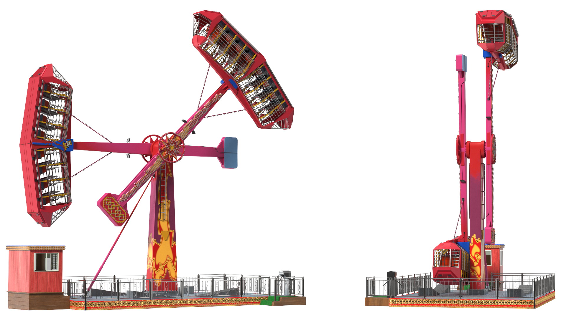 Ride Attraction OFF 3D model