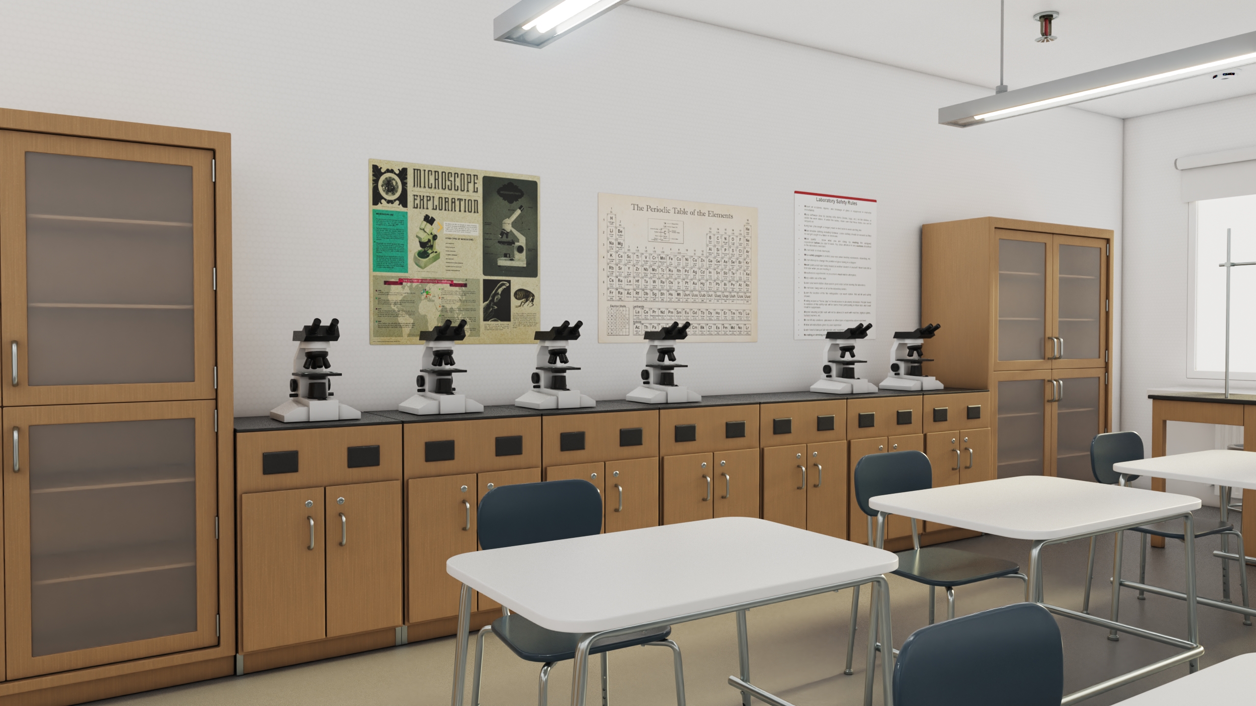 3D Modern School Laboratory Interior model