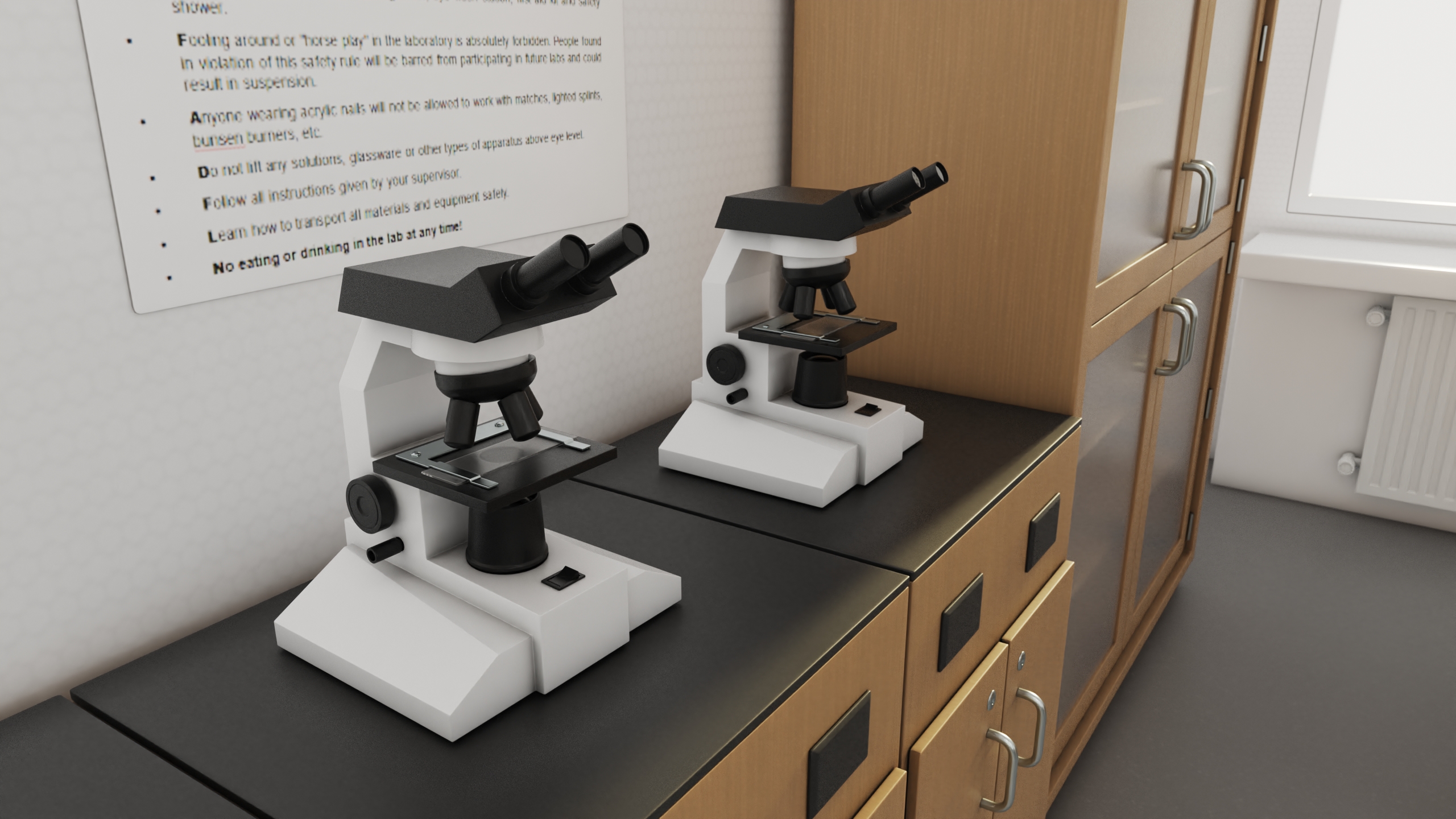 3D Modern School Laboratory Interior model