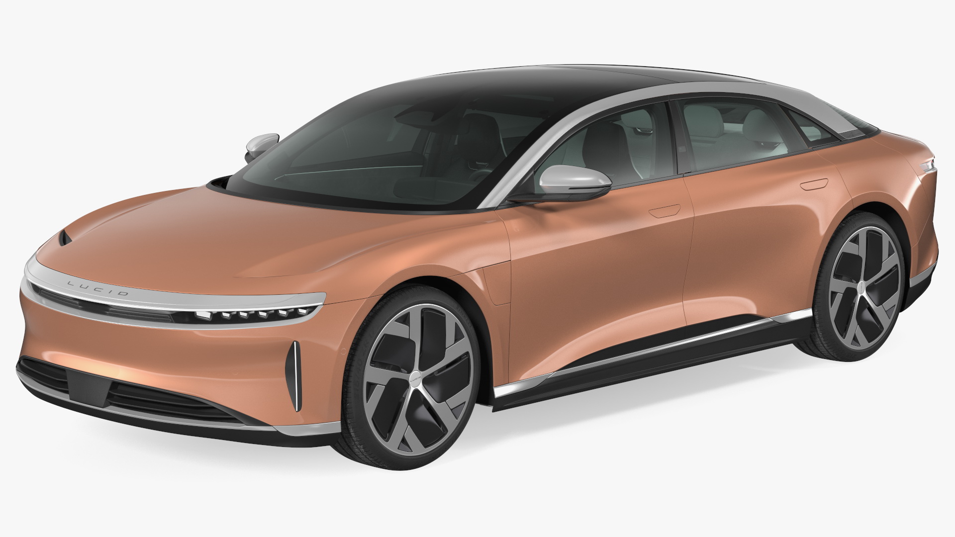 3D Lucid Air 2021 Electric Luxury Sedan Rigged model