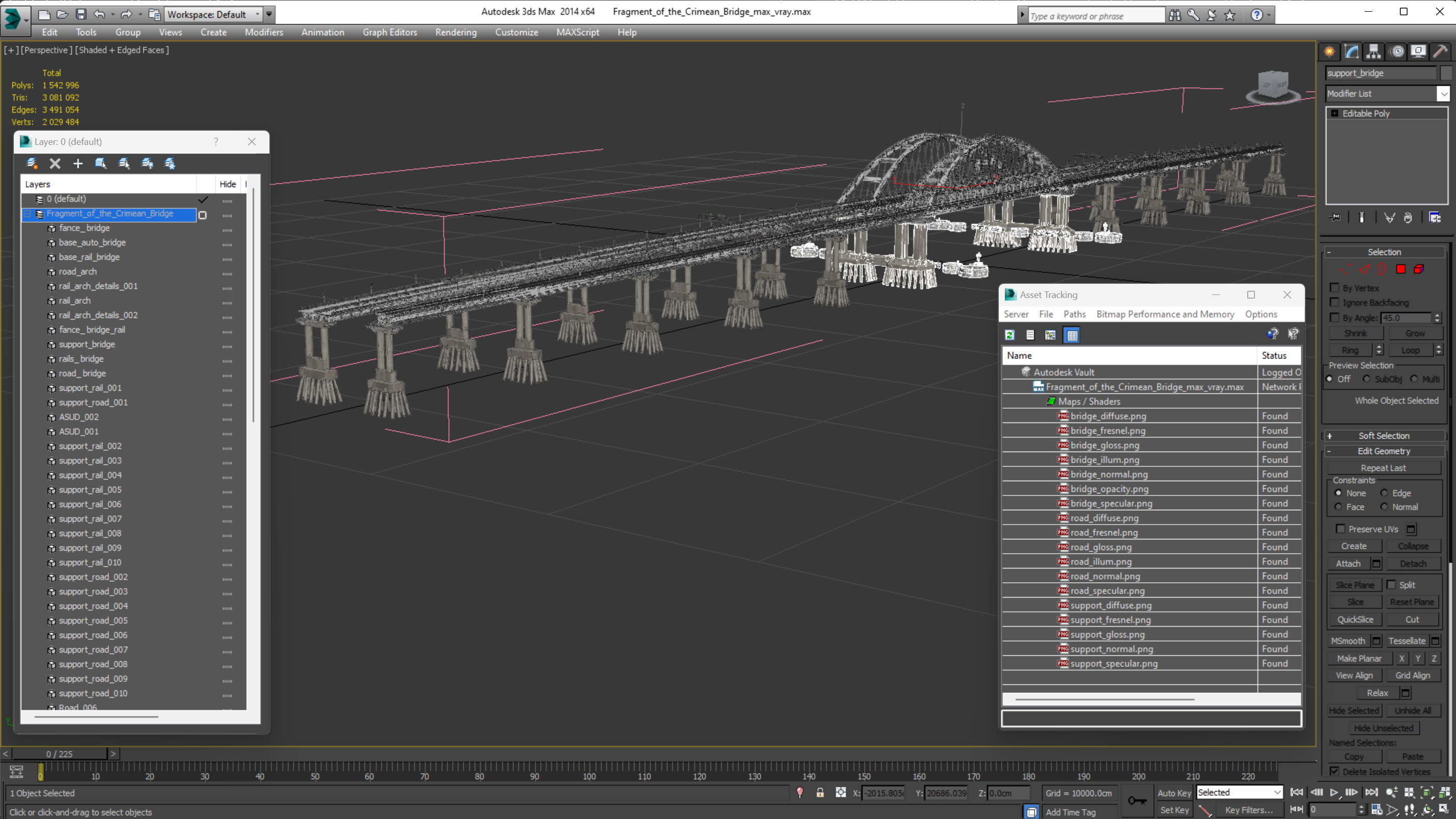 3D model Fragment of the Crimean Bridge