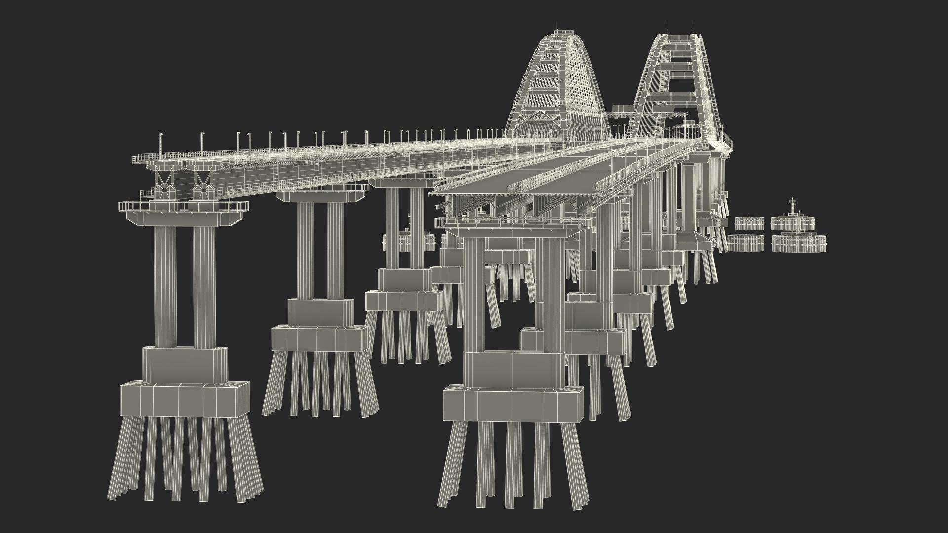 3D model Fragment of the Crimean Bridge