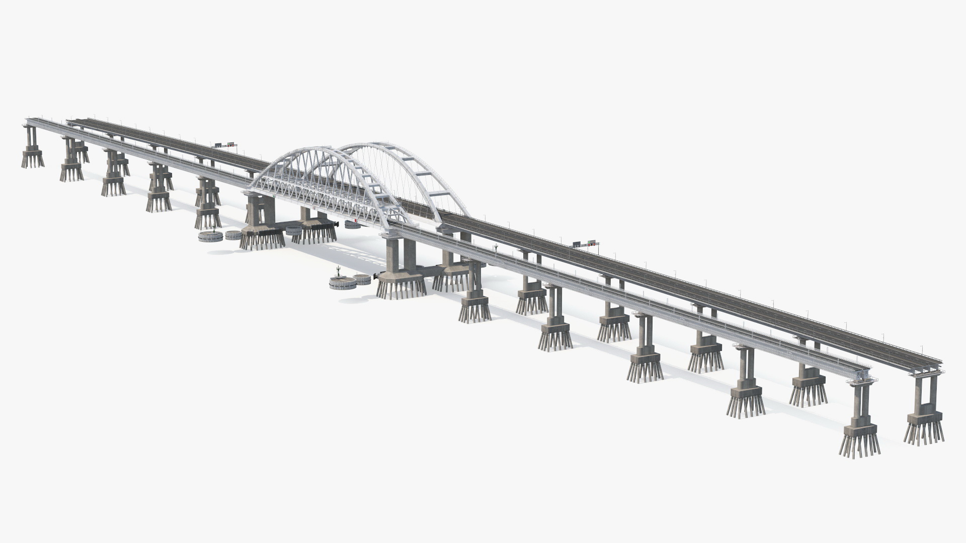 3D model Fragment of the Crimean Bridge