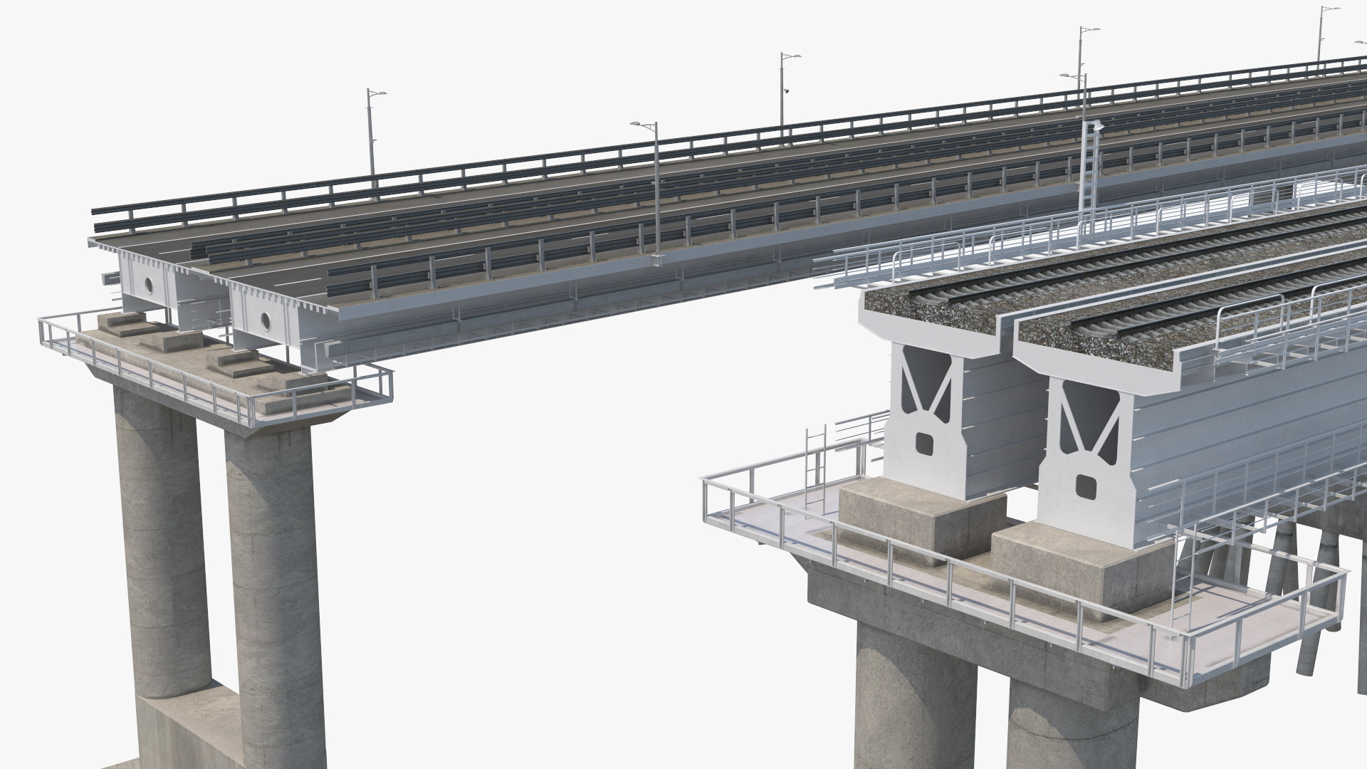 3D model Fragment of the Crimean Bridge