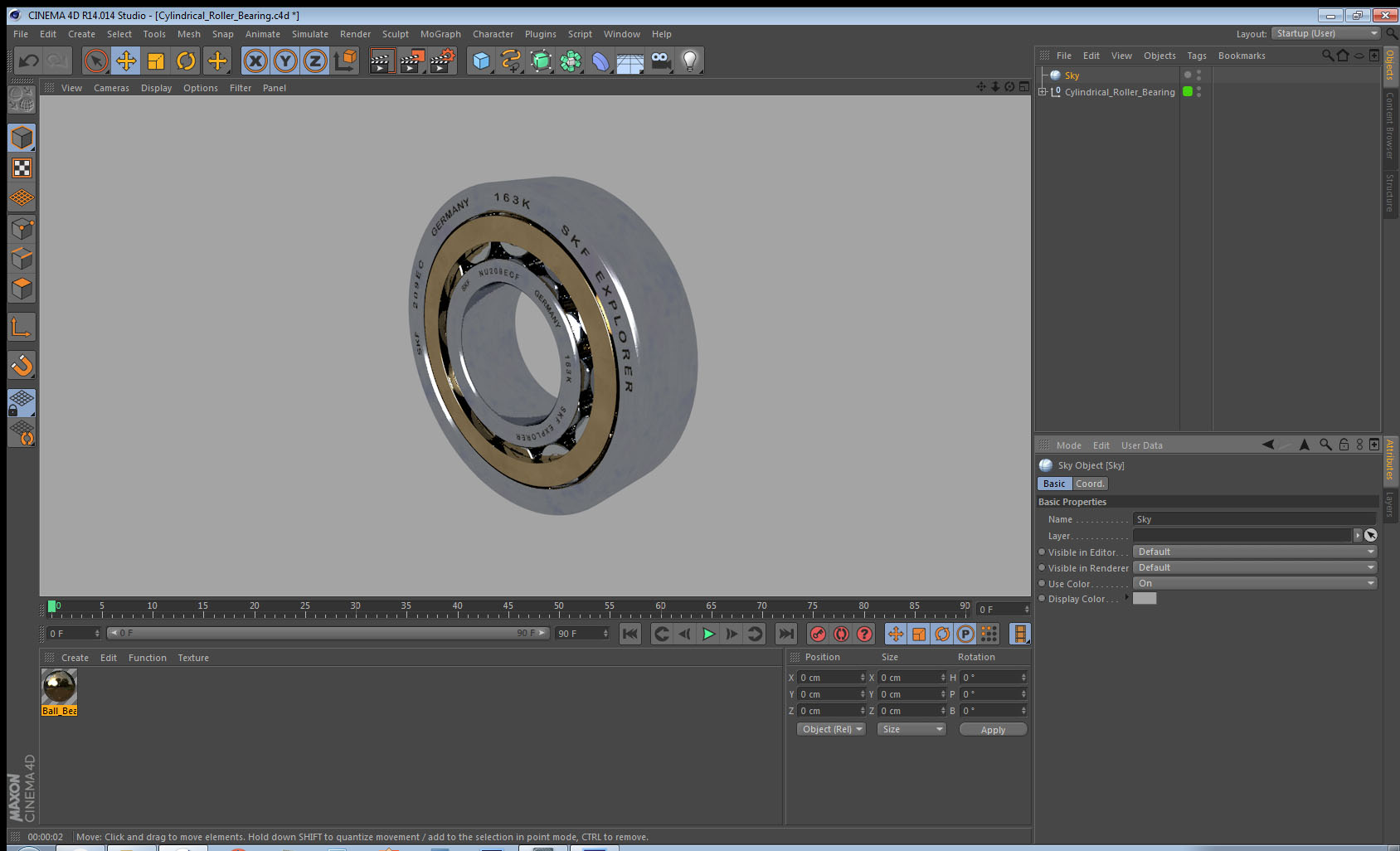 3D Cylindrical Roller Bearing