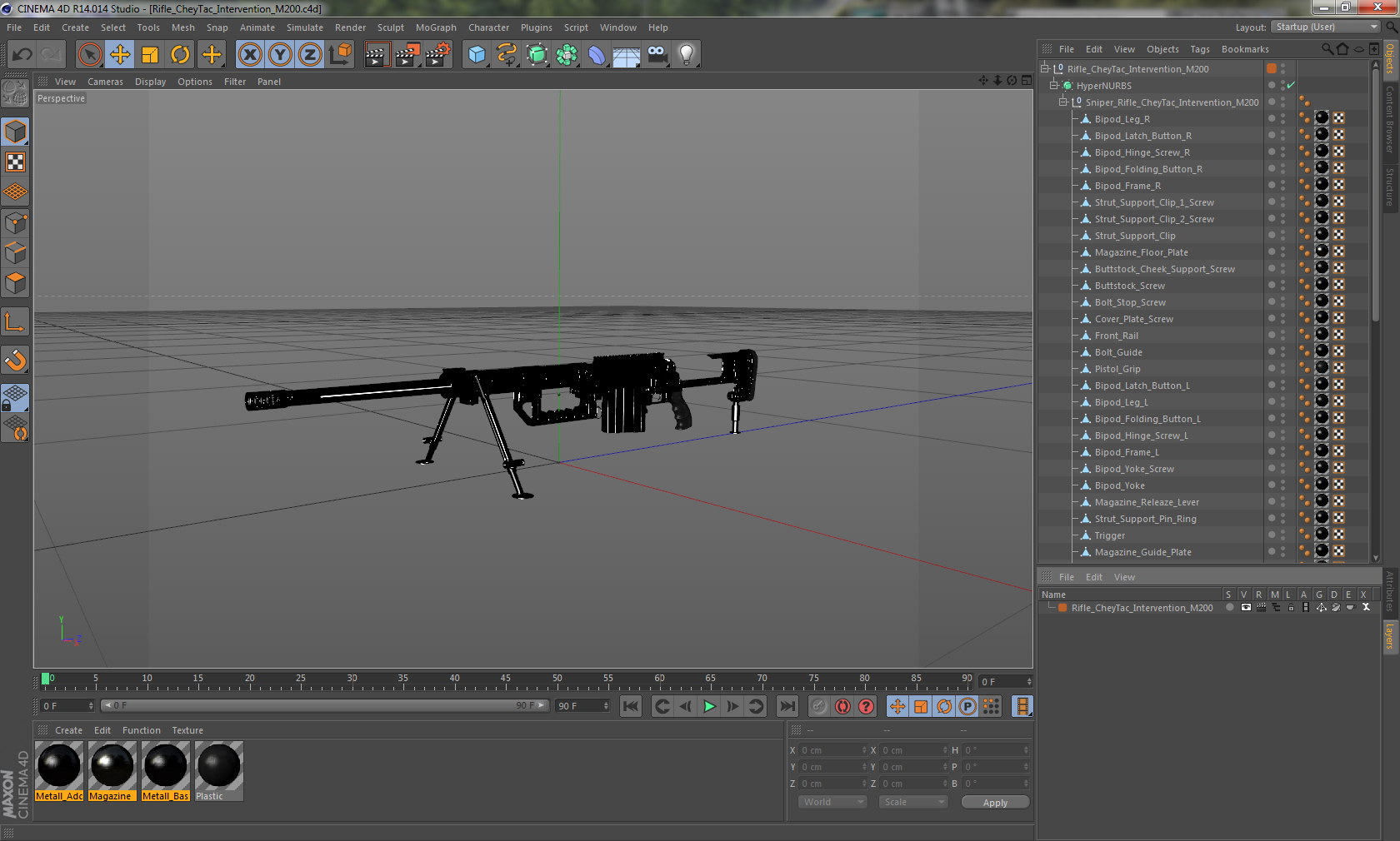 3D Rifle CheyTac Intervention M200