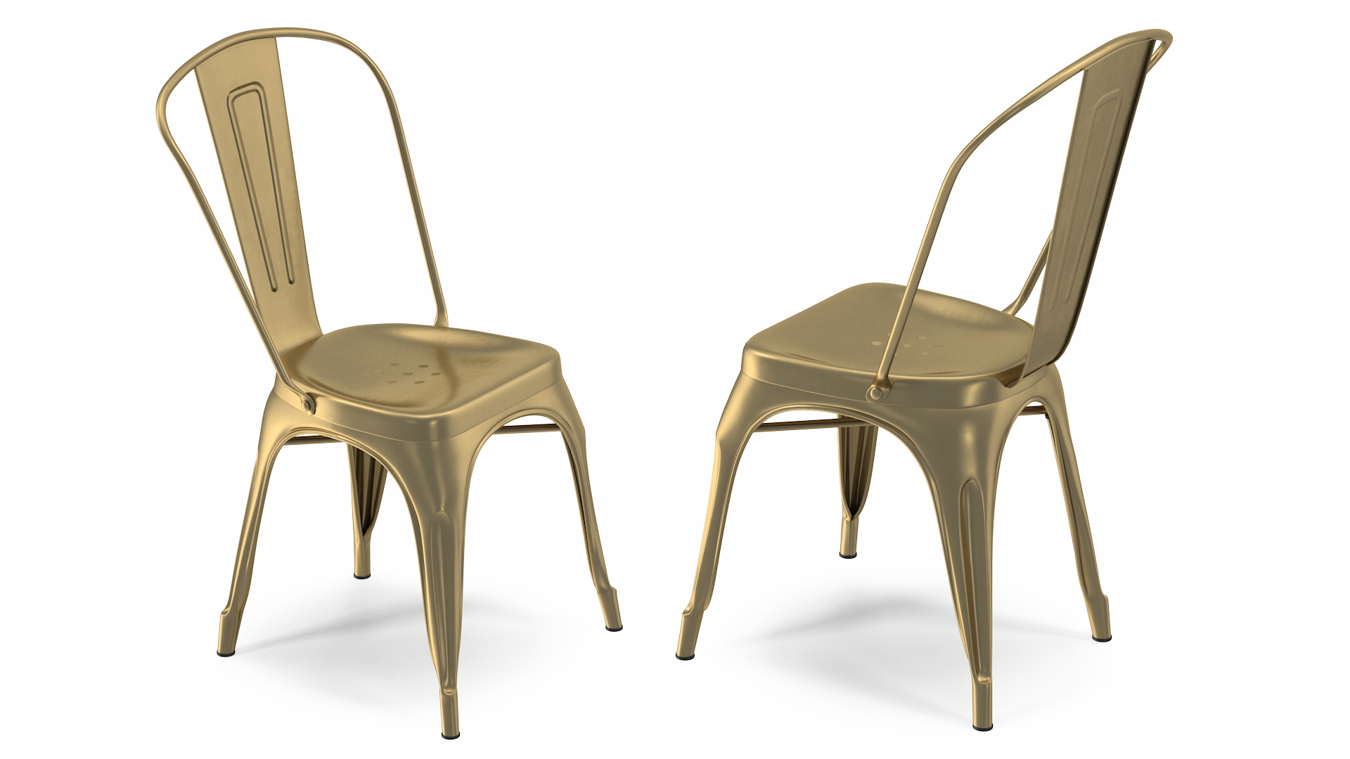 3D model Bronze Folding Chair