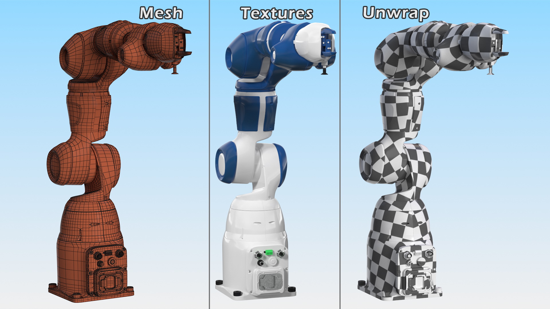 Compact Collaborative Robot Rigged 3D model