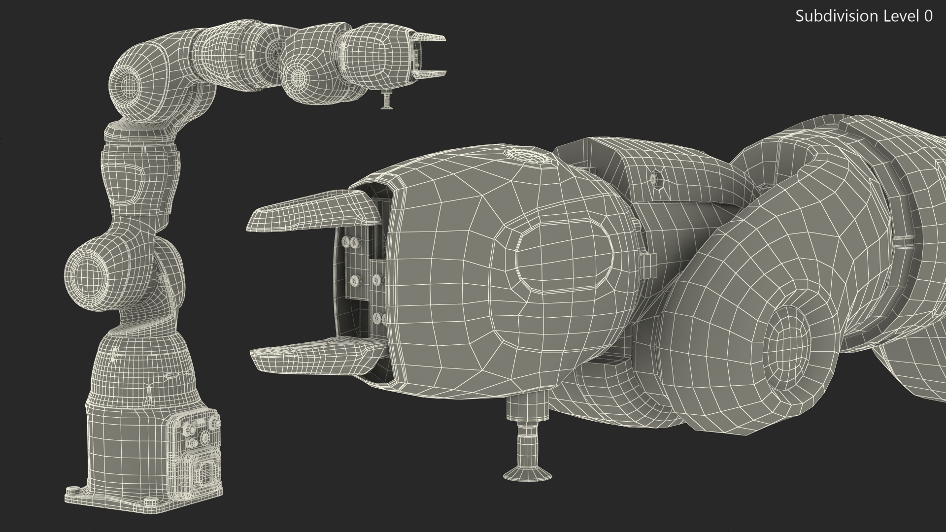 Compact Collaborative Robot Rigged 3D model