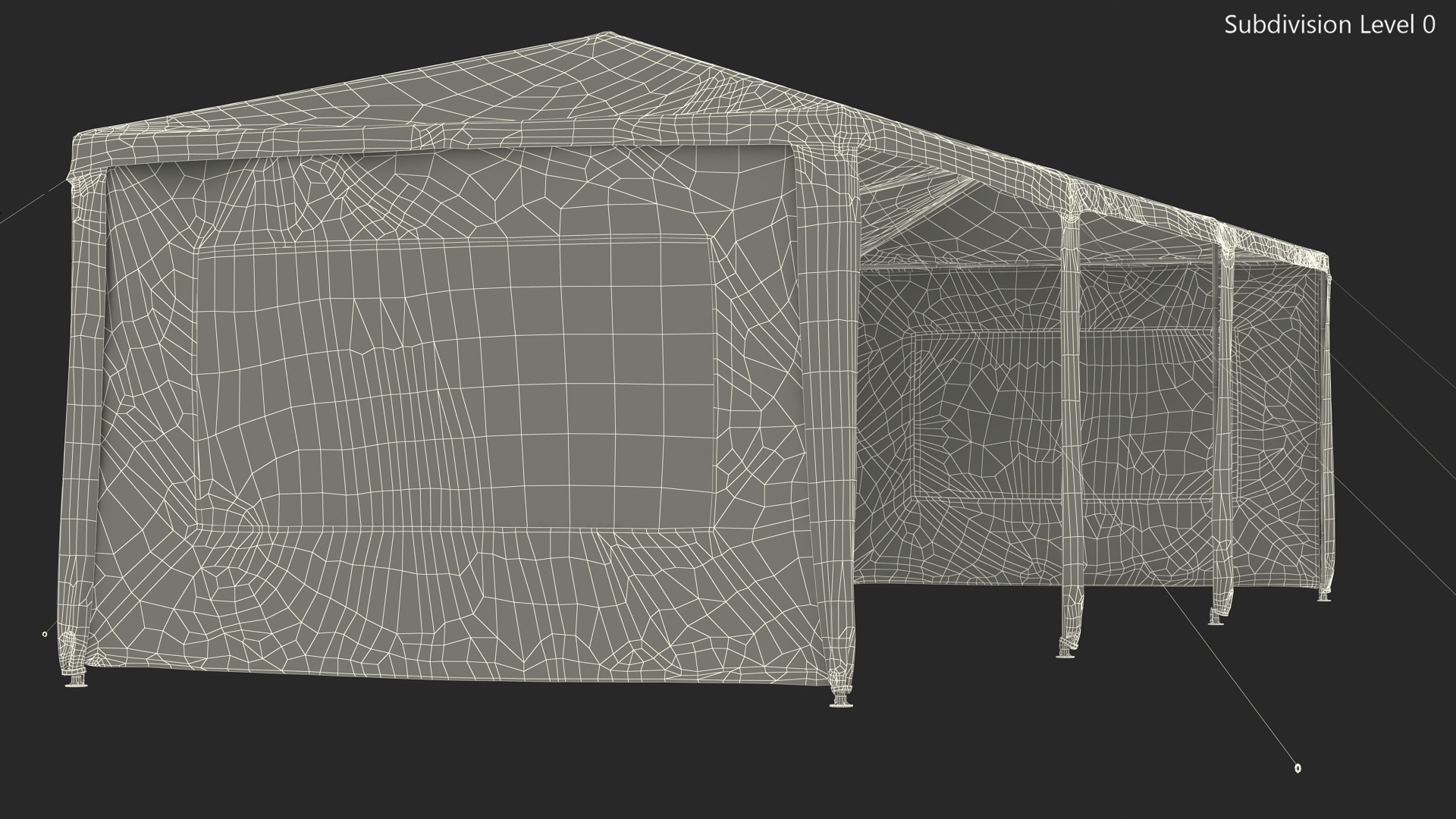 Blue Outsunny Large Tent 3D model