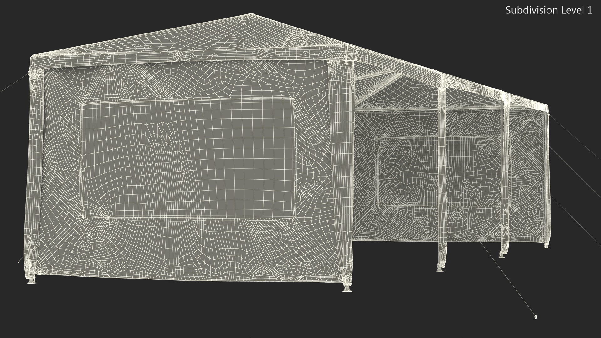 Blue Outsunny Large Tent 3D model