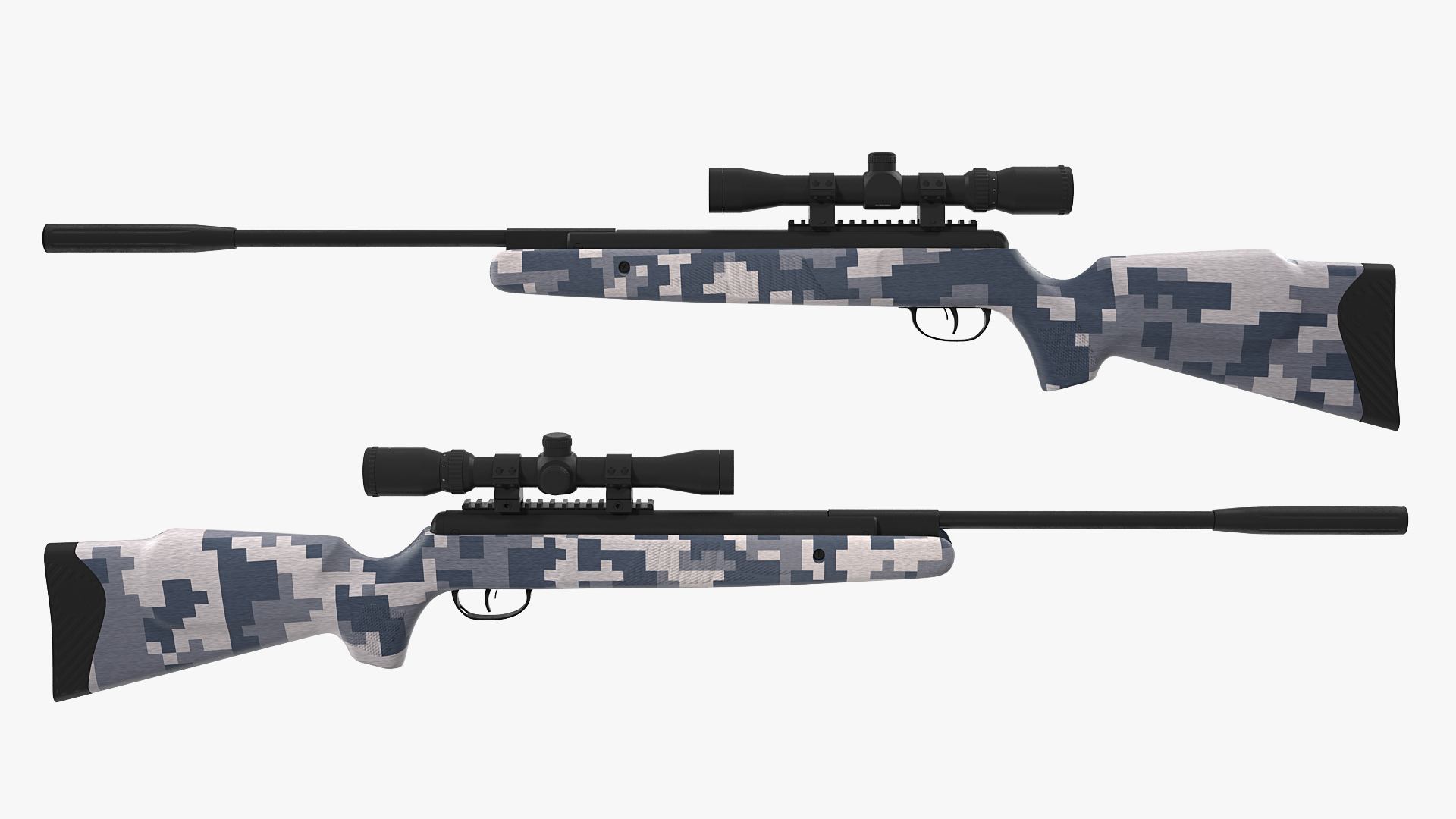 3D Camouflage Break Barrel Air Rifle with Scope Rigged