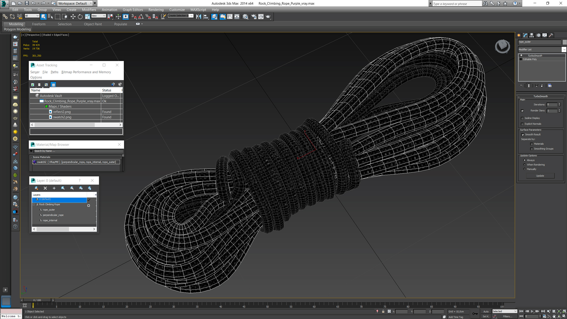 3D Climbing Rope model