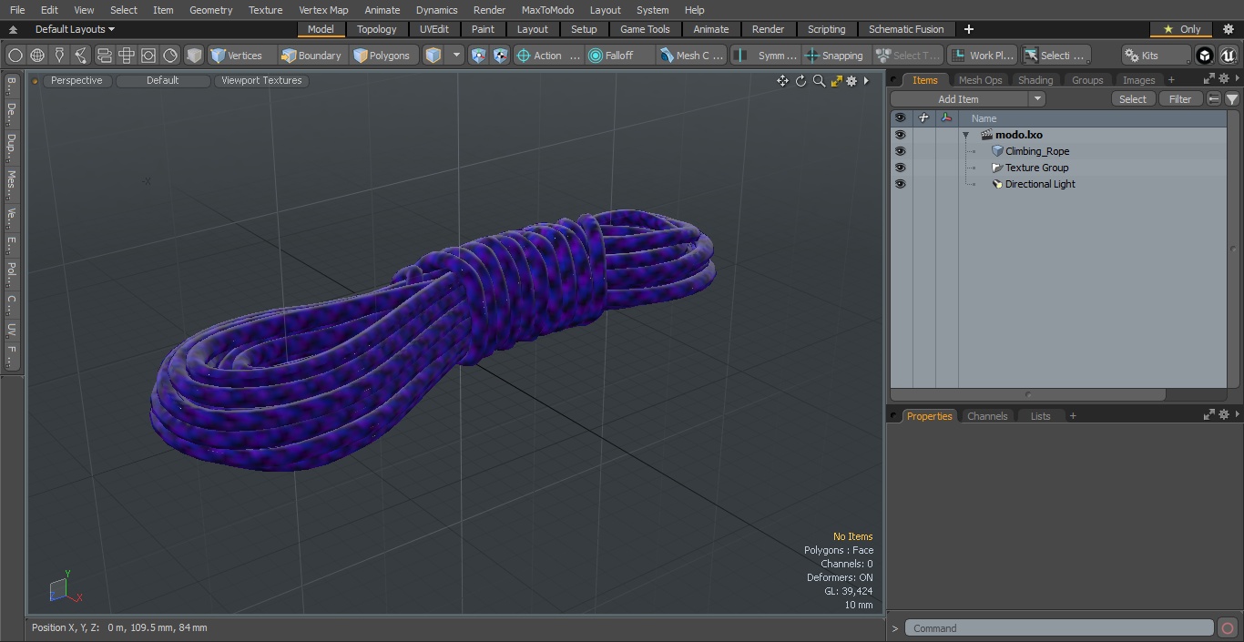 3D Climbing Rope model