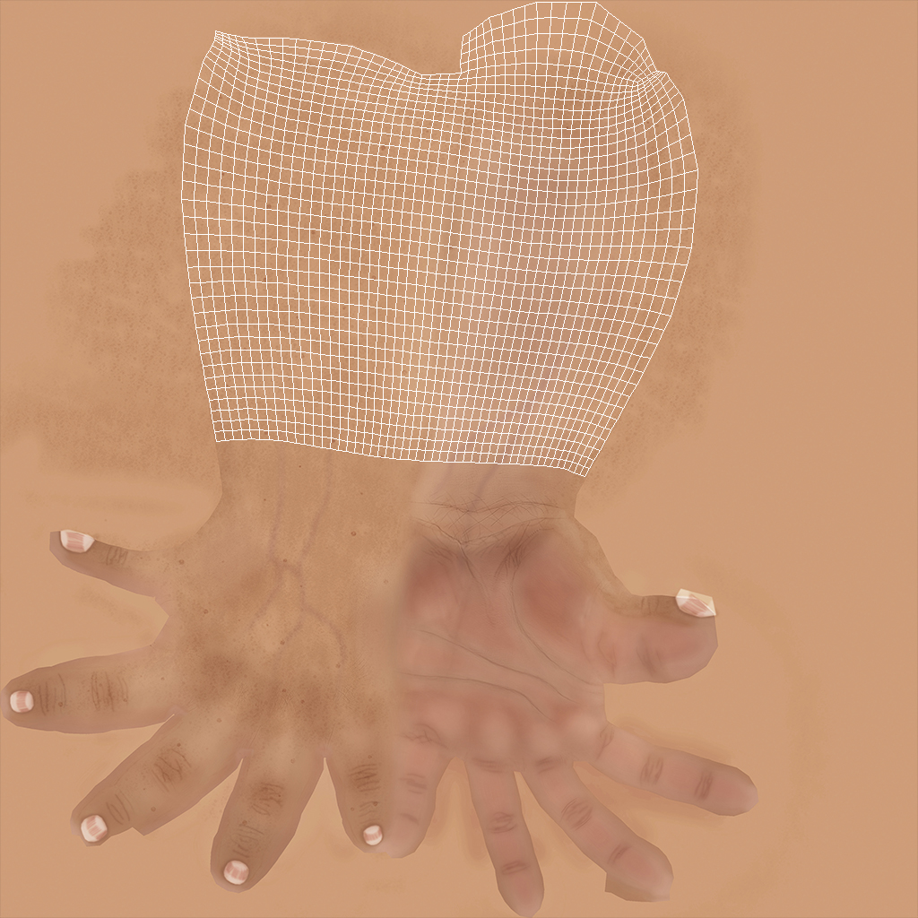 Hands in Medical Protective Gloves 3D model