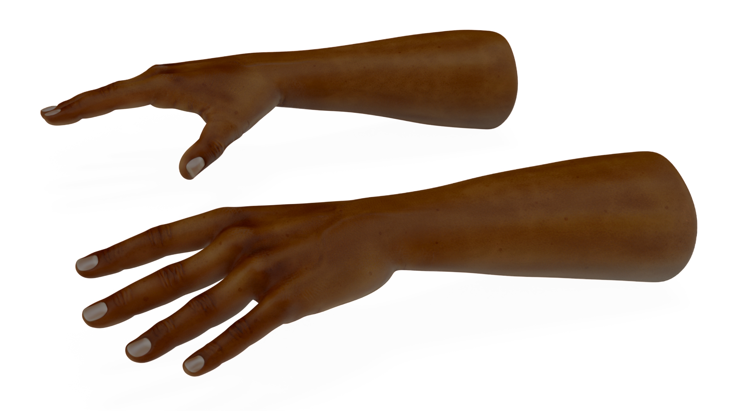 Afro American Male Hands Base Pose 3D model