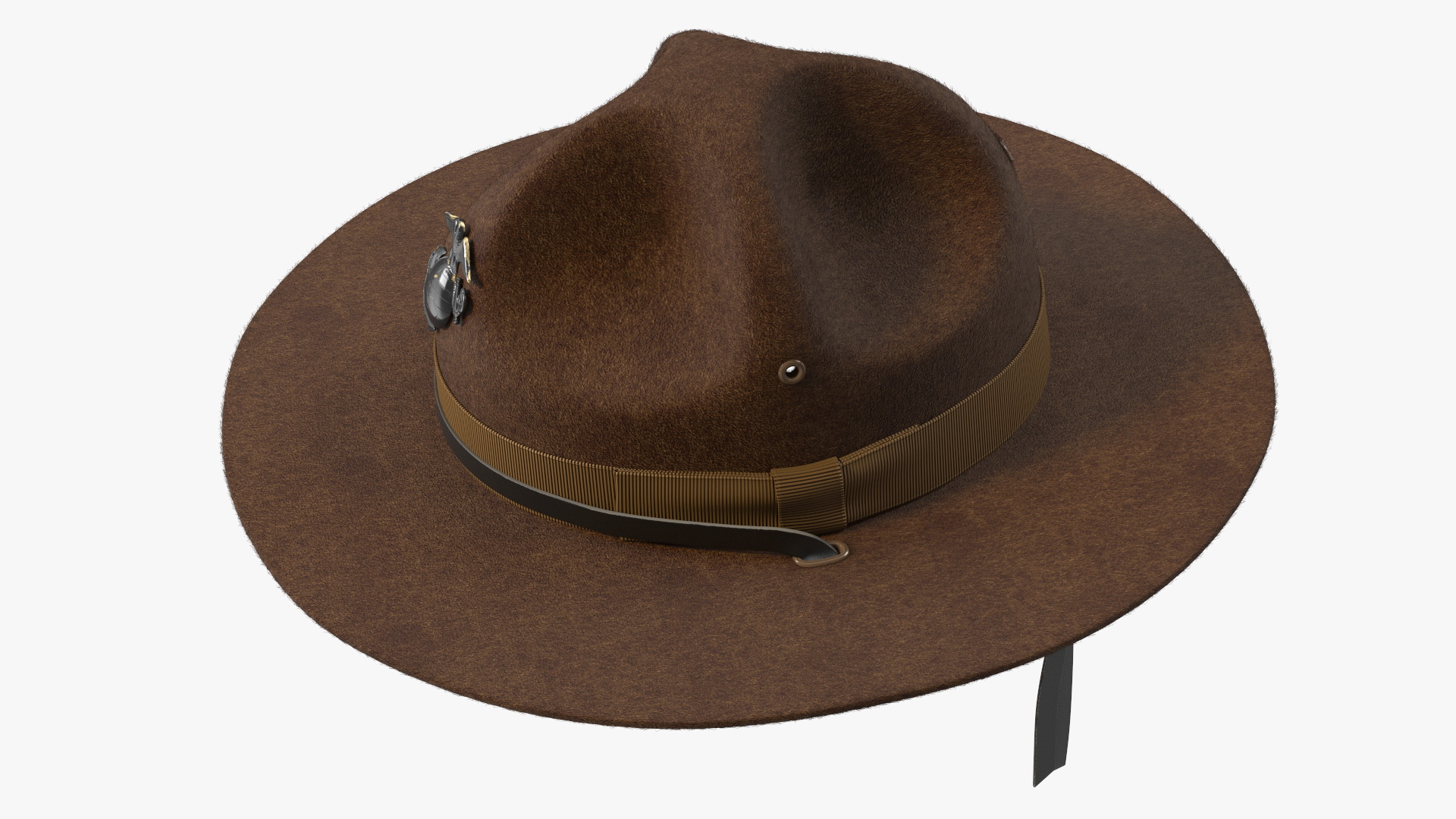 Sergeant Campaign Cap with Cockade Brown on Mannequin Fur 3D