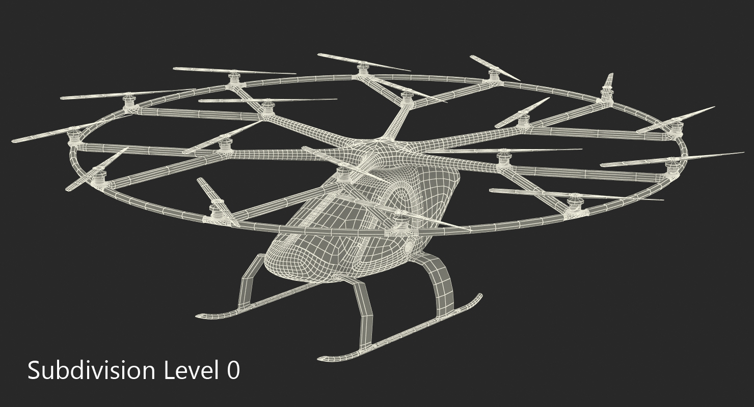 3D model Volocopter 2X Rigged