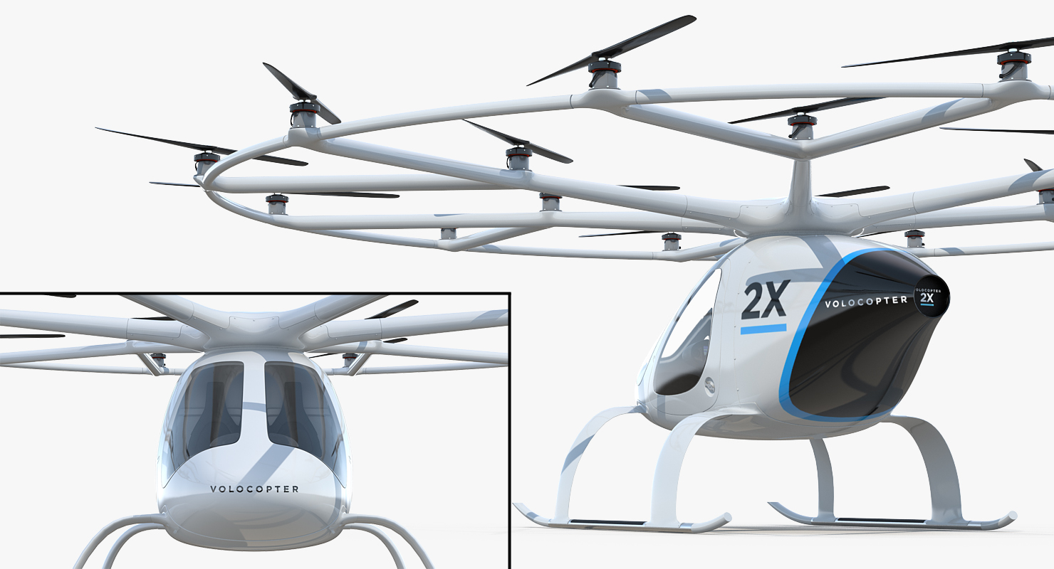 3D model Volocopter 2X Rigged